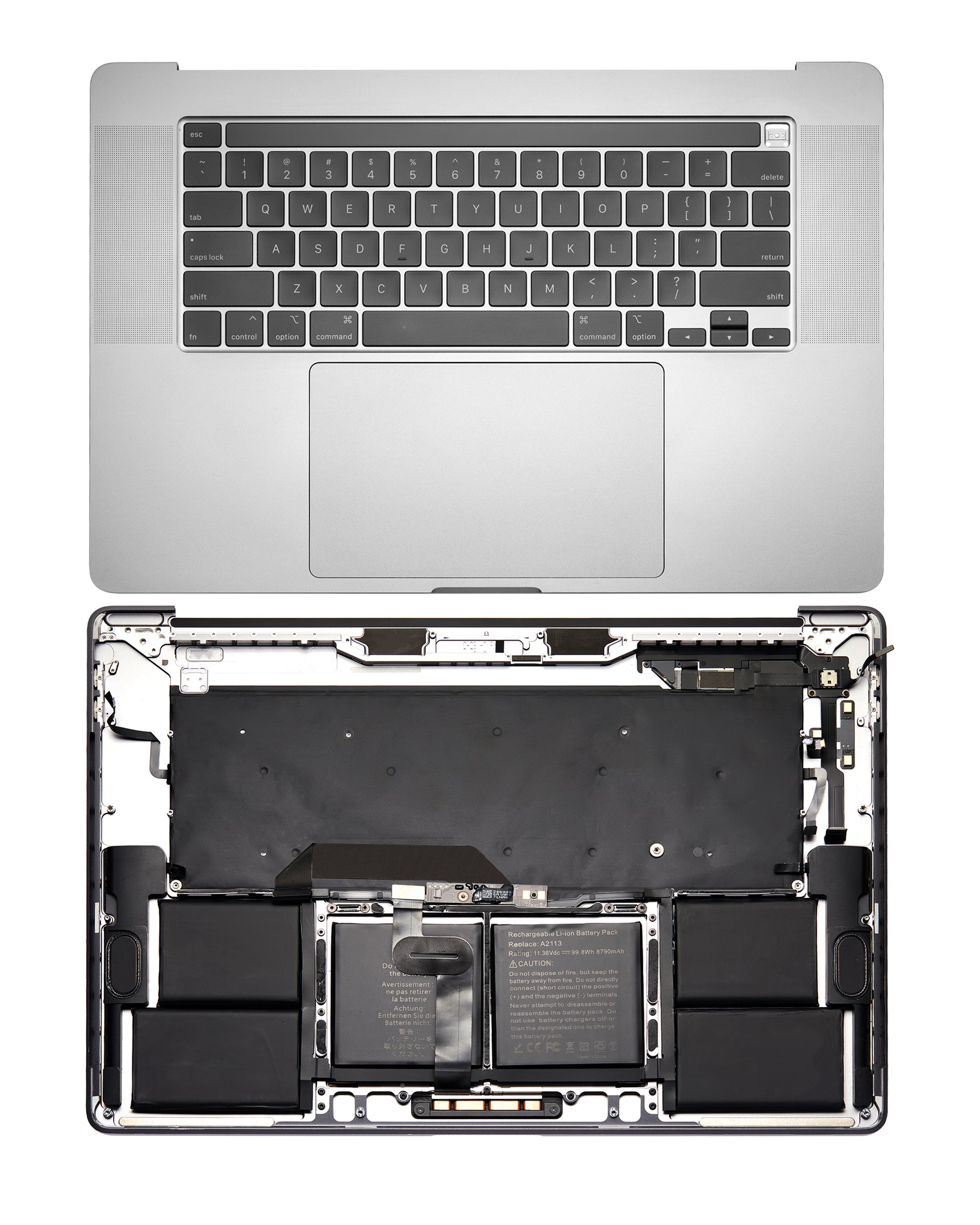 Topcase+Akku+Tastatur MacBook Pro 16" A2141 US Space Gray OEM Neuwertig