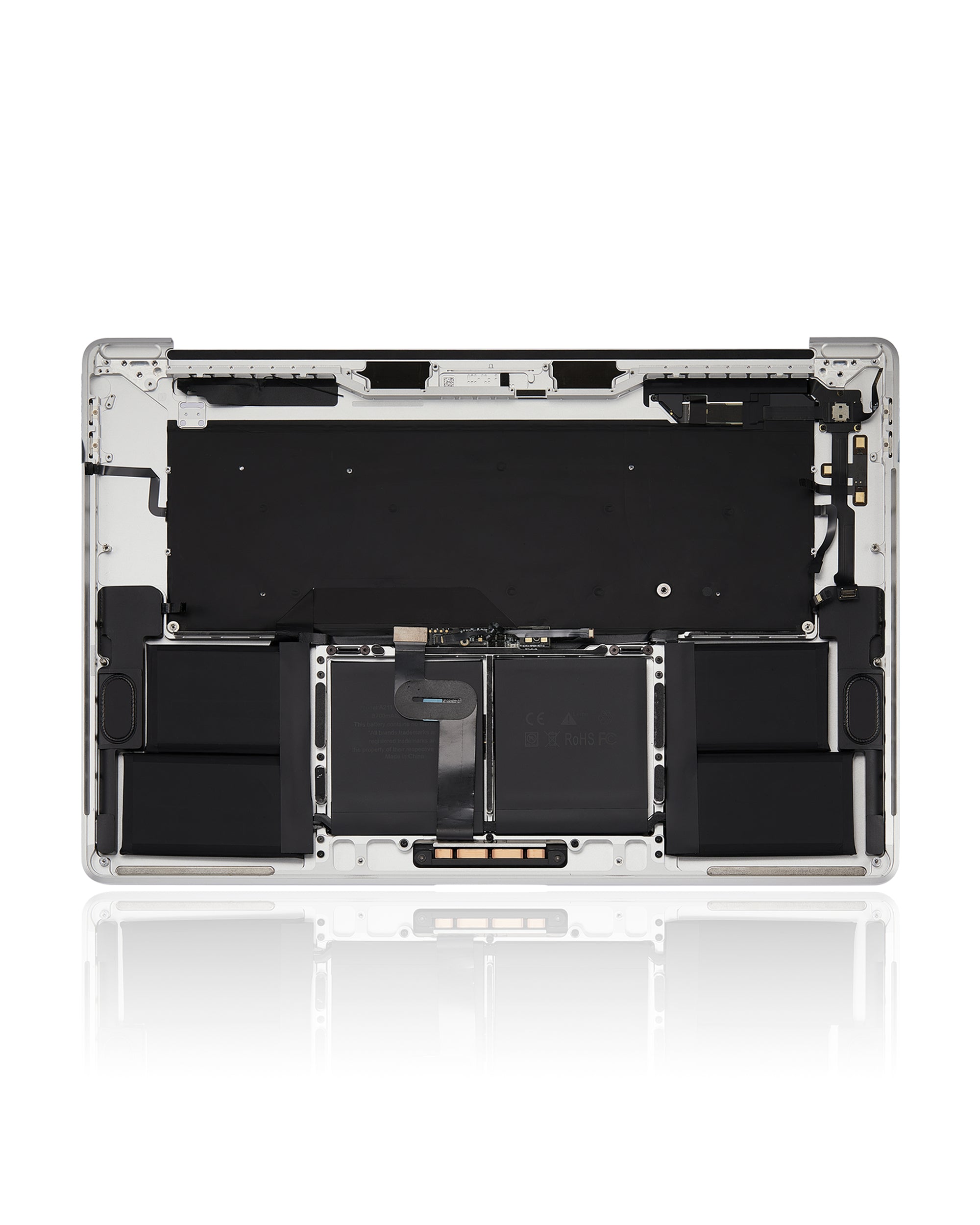 Topcase mit Akku & Tastatur MacBook Pro 16" A2141 UK OEM neuwertig Silber