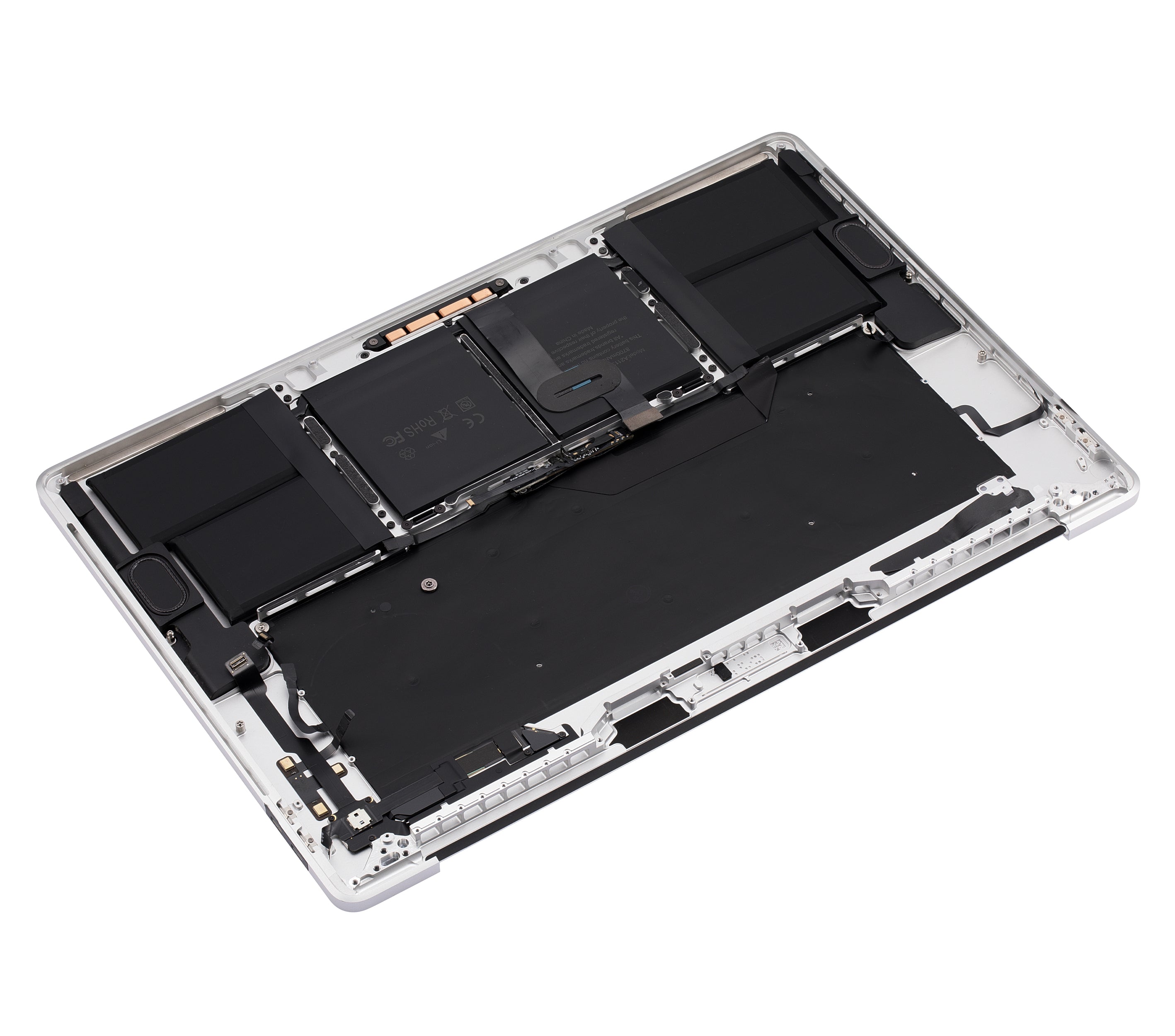 Topcase mit Akku & Tastatur MacBook Pro 16" A2141 UK OEM neuwertig Silber