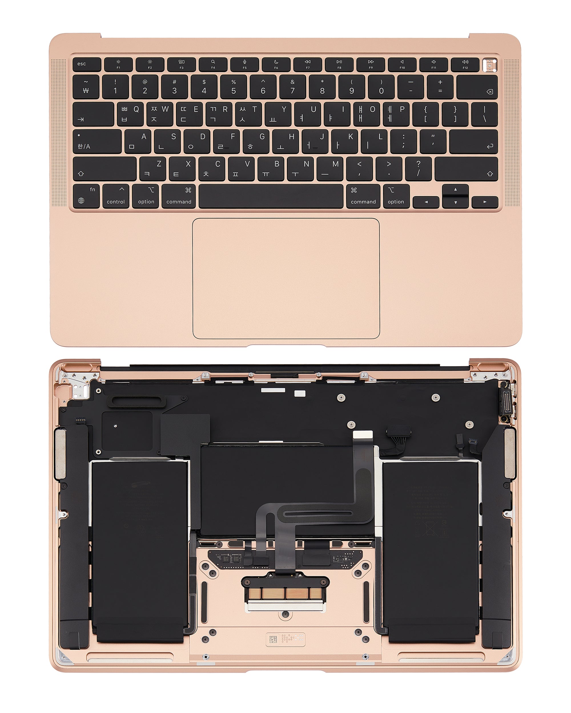 Top case with battery and keyboard for MacBook Air 13" A2337 (2020) (Gold, US keyboard)