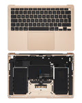 Topcase m. Akku & UK-Tastatur f. MacBook Air 13" A2337 Gold