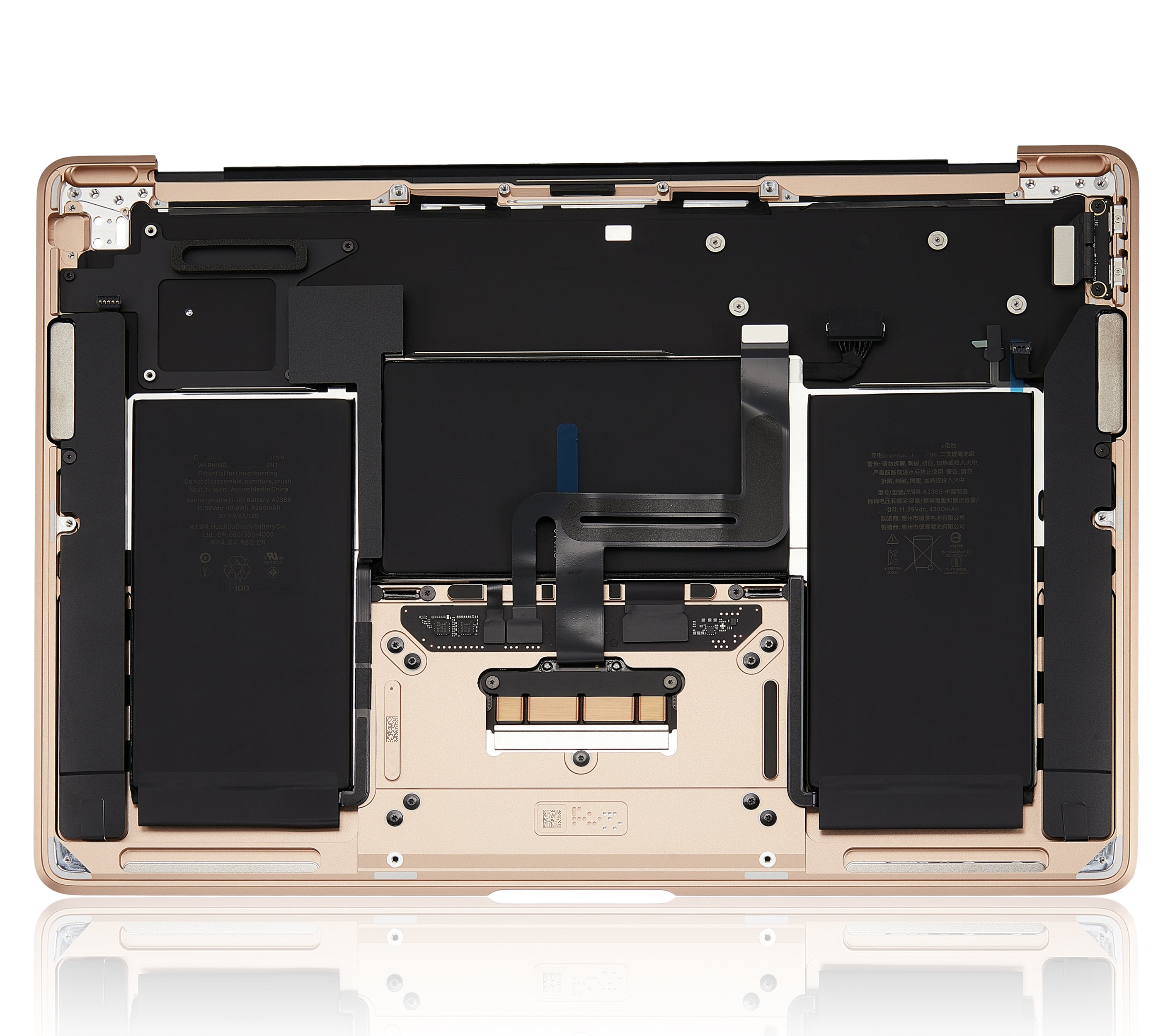 Topcase m. Akku & UK-Tastatur f. MacBook Air 13" A2337 Gold