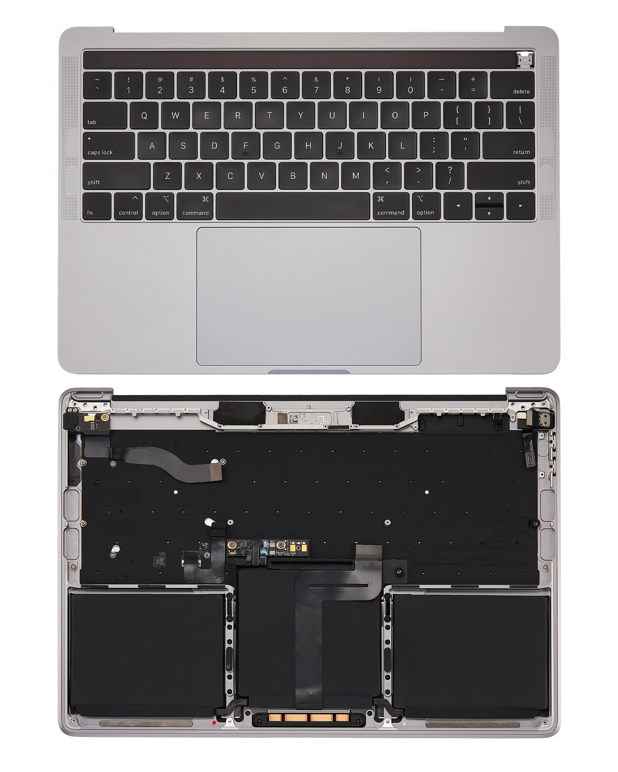 Topcase mit Akku & Tastatur für MacBook Pro 13 A2159 US Space Gray A-Qualität
