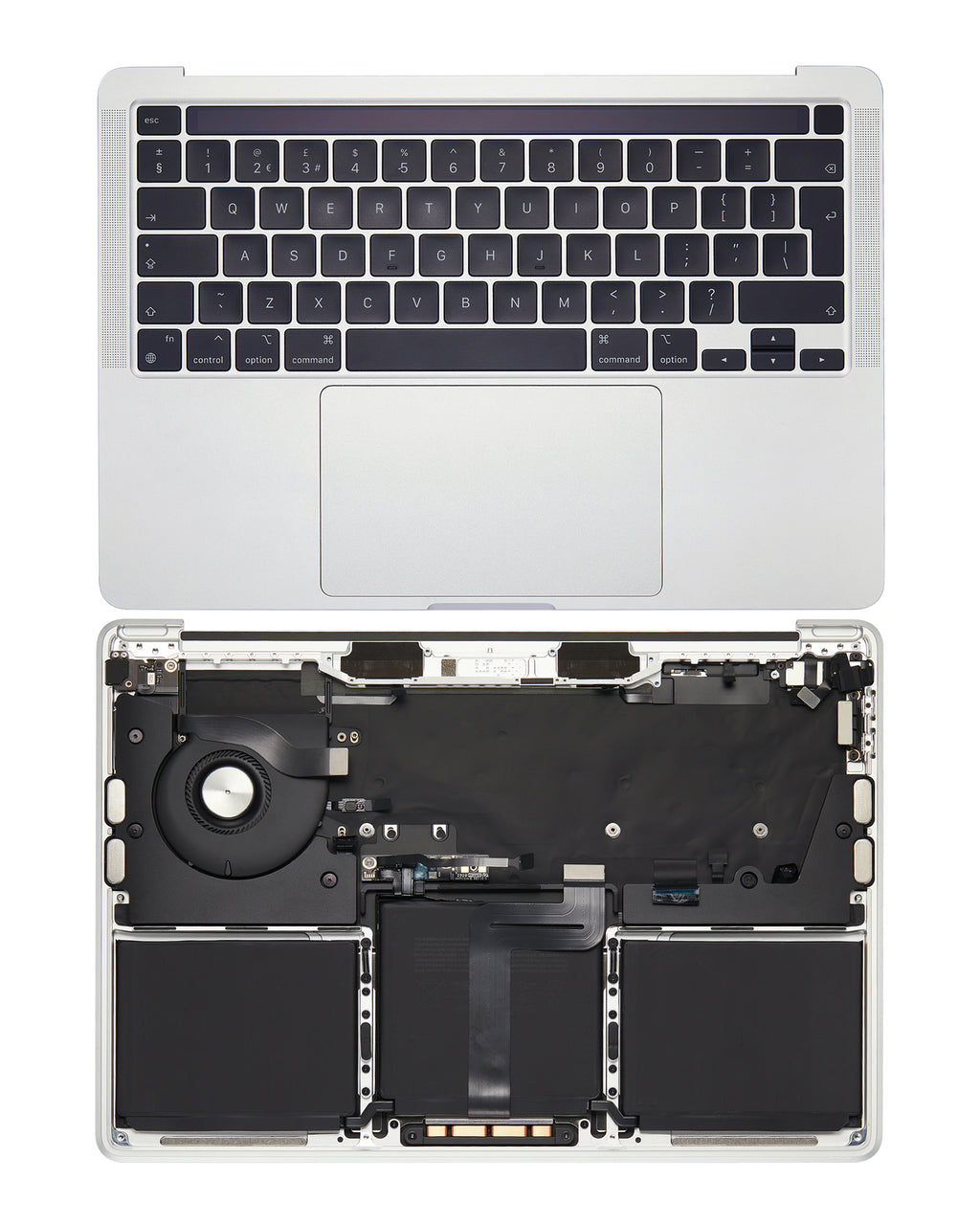Top Case with Battery and Keyboard for MacBook Pro 13" A2338 (2020) – Silver (UK Keyboard)