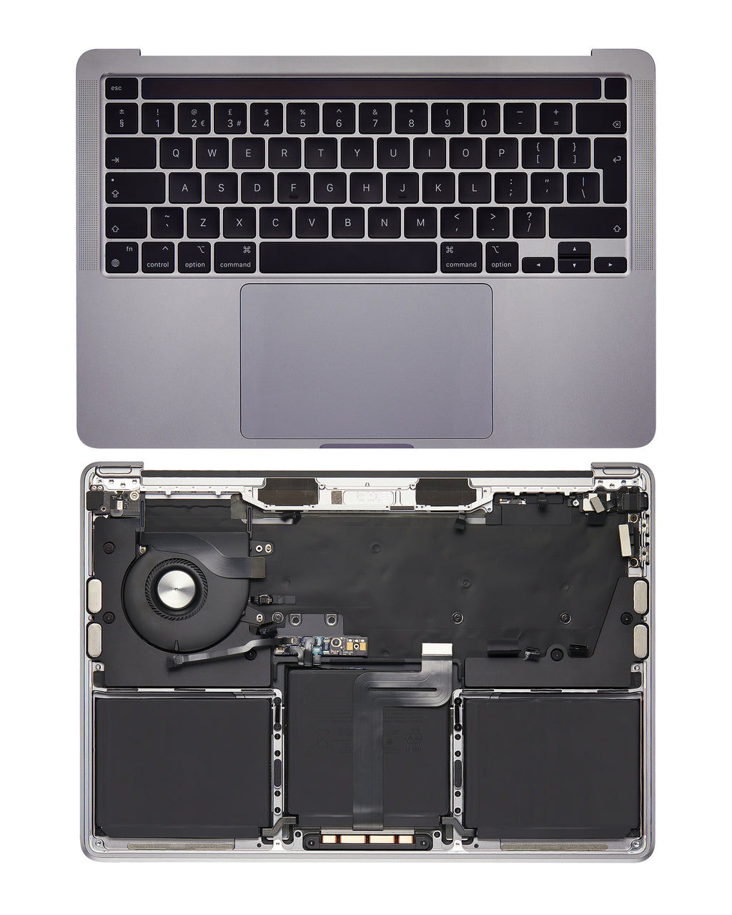 Top case with battery and keyboard for MacBook Pro 13" A2338 (2020) Space Gray (UK keyboard)