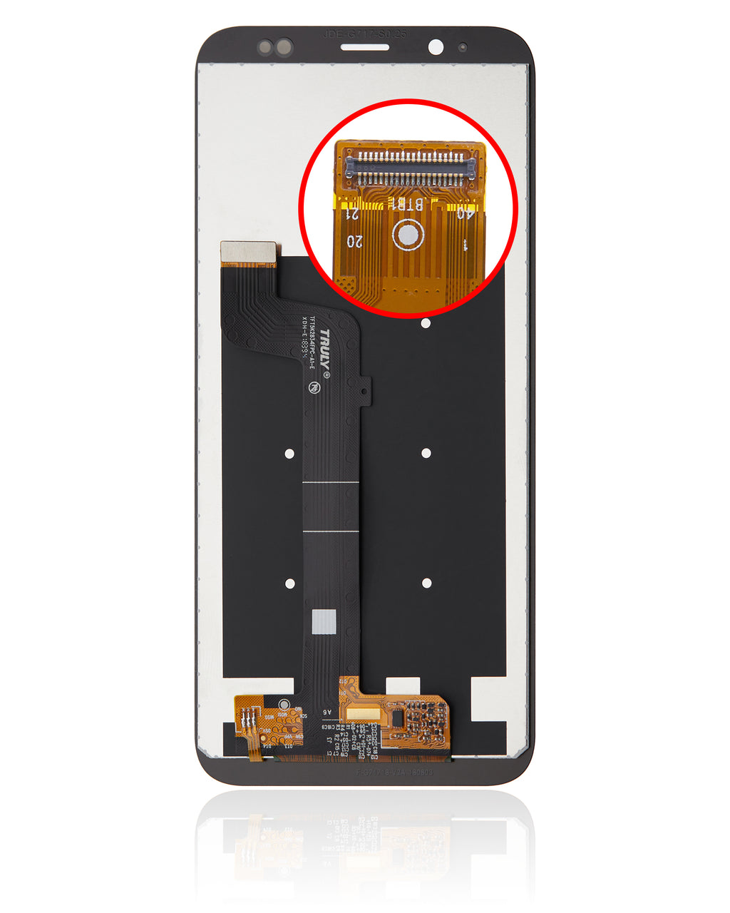 LCD Display with Frame for HTC U12 Life (Refurbished) (Black)