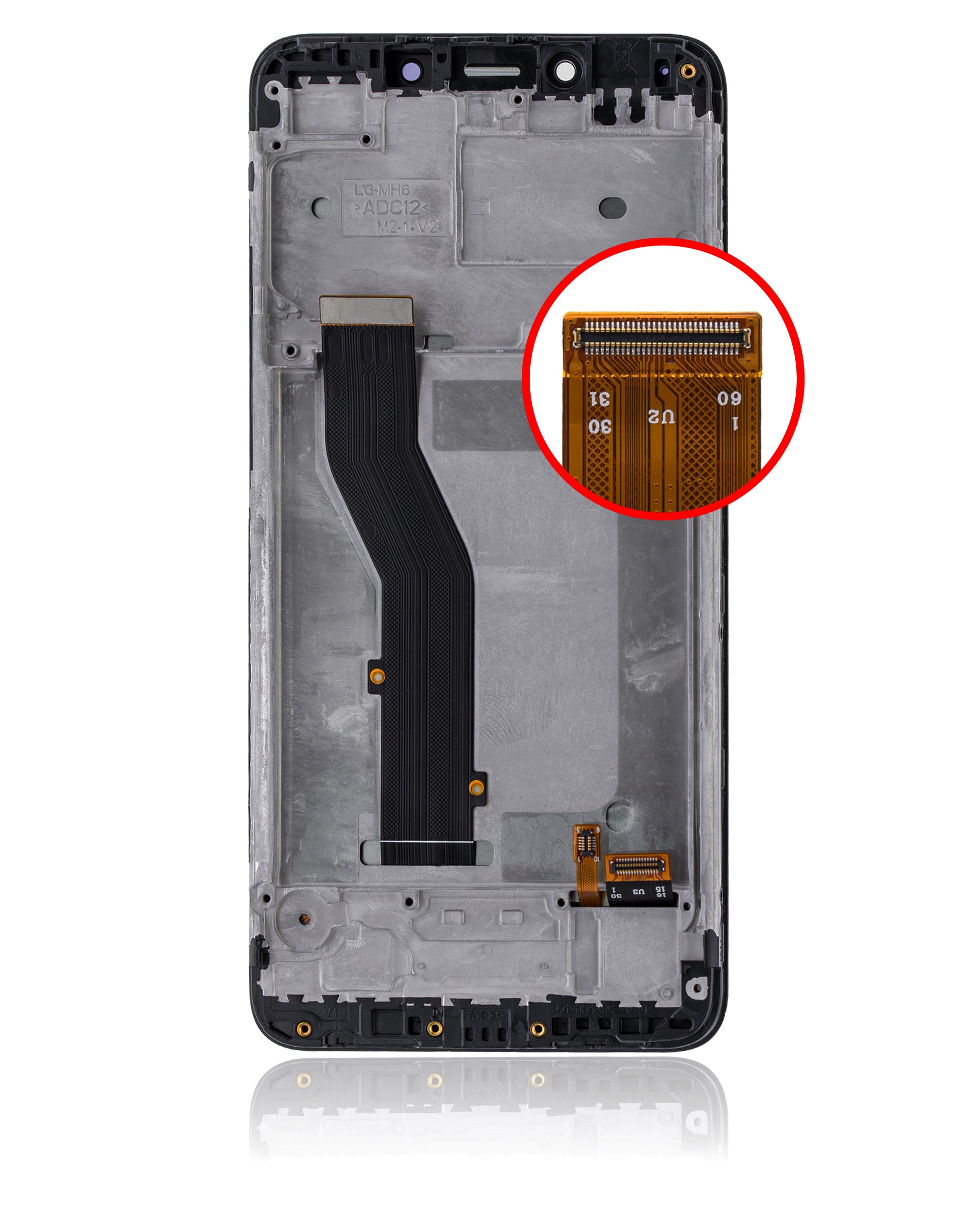 LCD-Display mit Rahmen für LG K20 (2019) (Refurbished) (Alle Farben)