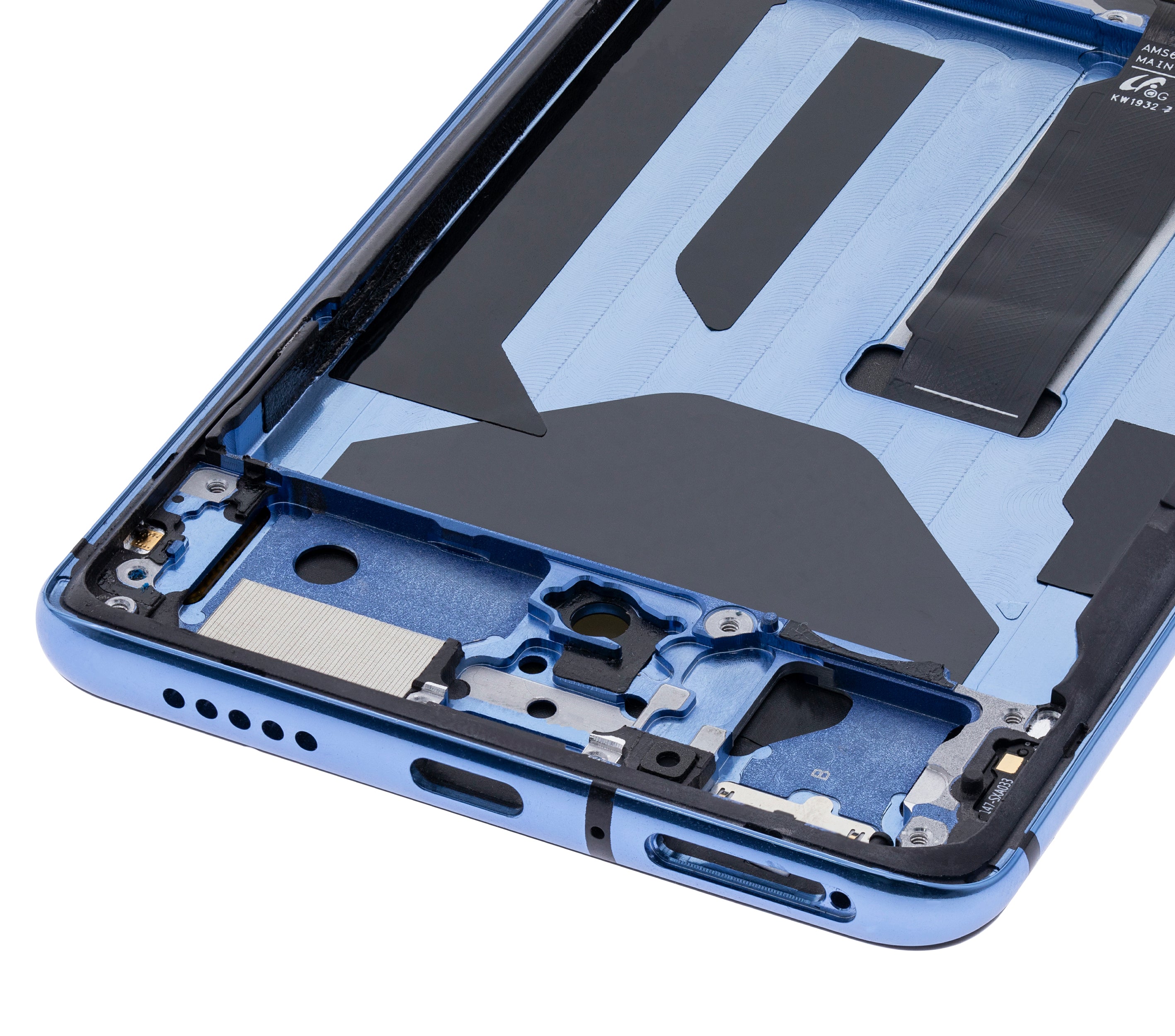 OLED-Display mit Rahmen für OnePlus 7T (Original OEM) (Glacier Blue)