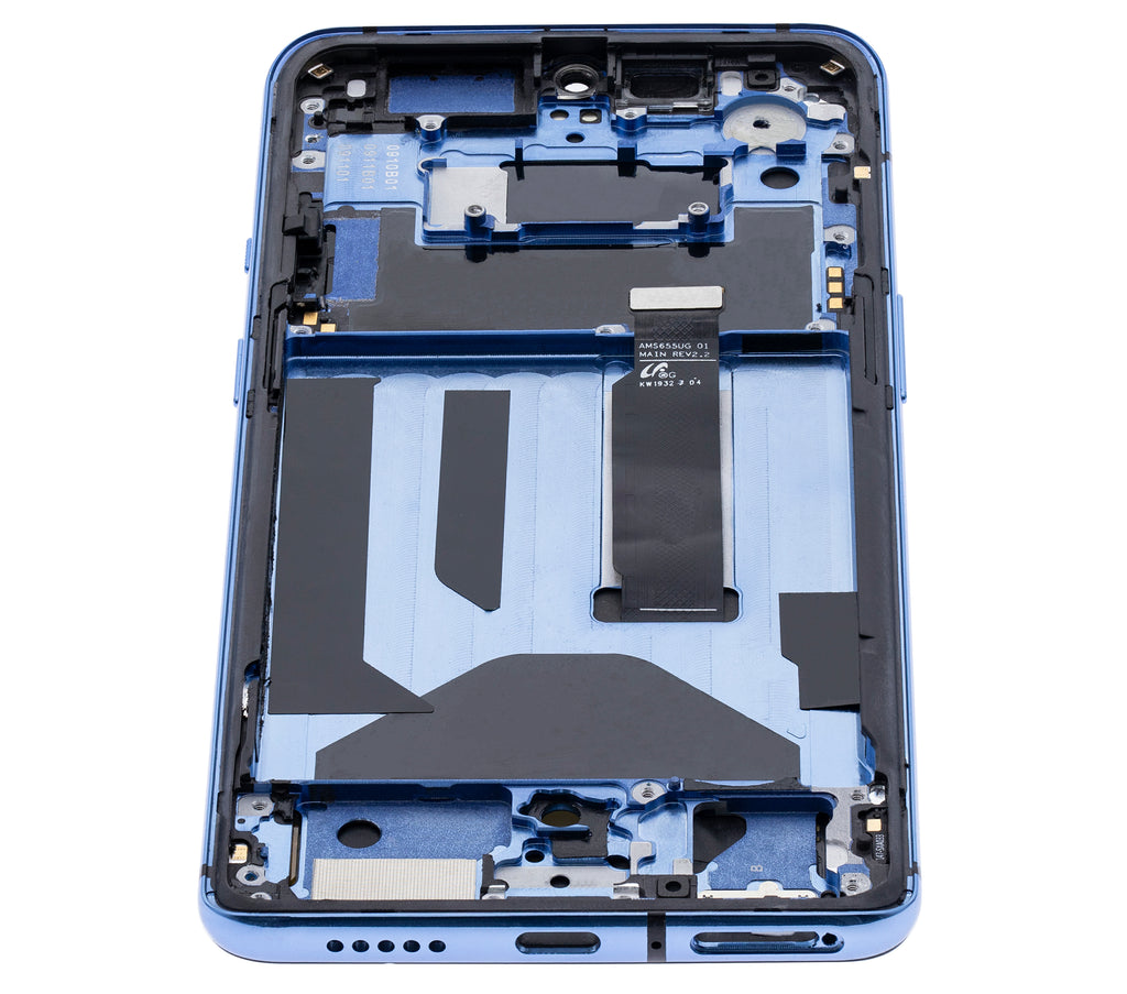 OLED-Display mit Rahmen für OnePlus 7T (Original OEM) (Glacier Blue)