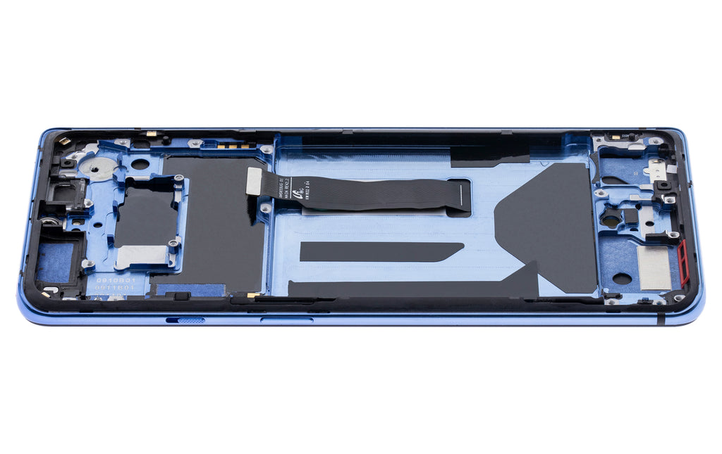OLED-Display mit Rahmen für OnePlus 7T (Original OEM) (Glacier Blue)