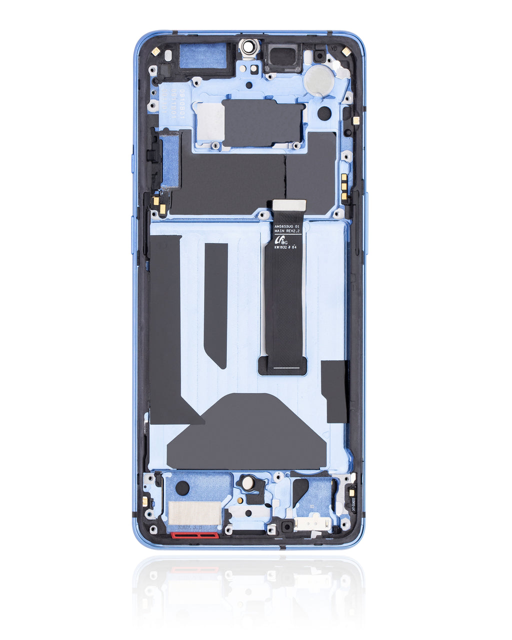 OLED-Display mit Rahmen für OnePlus 7T (Original OEM) (Glacier Blue)