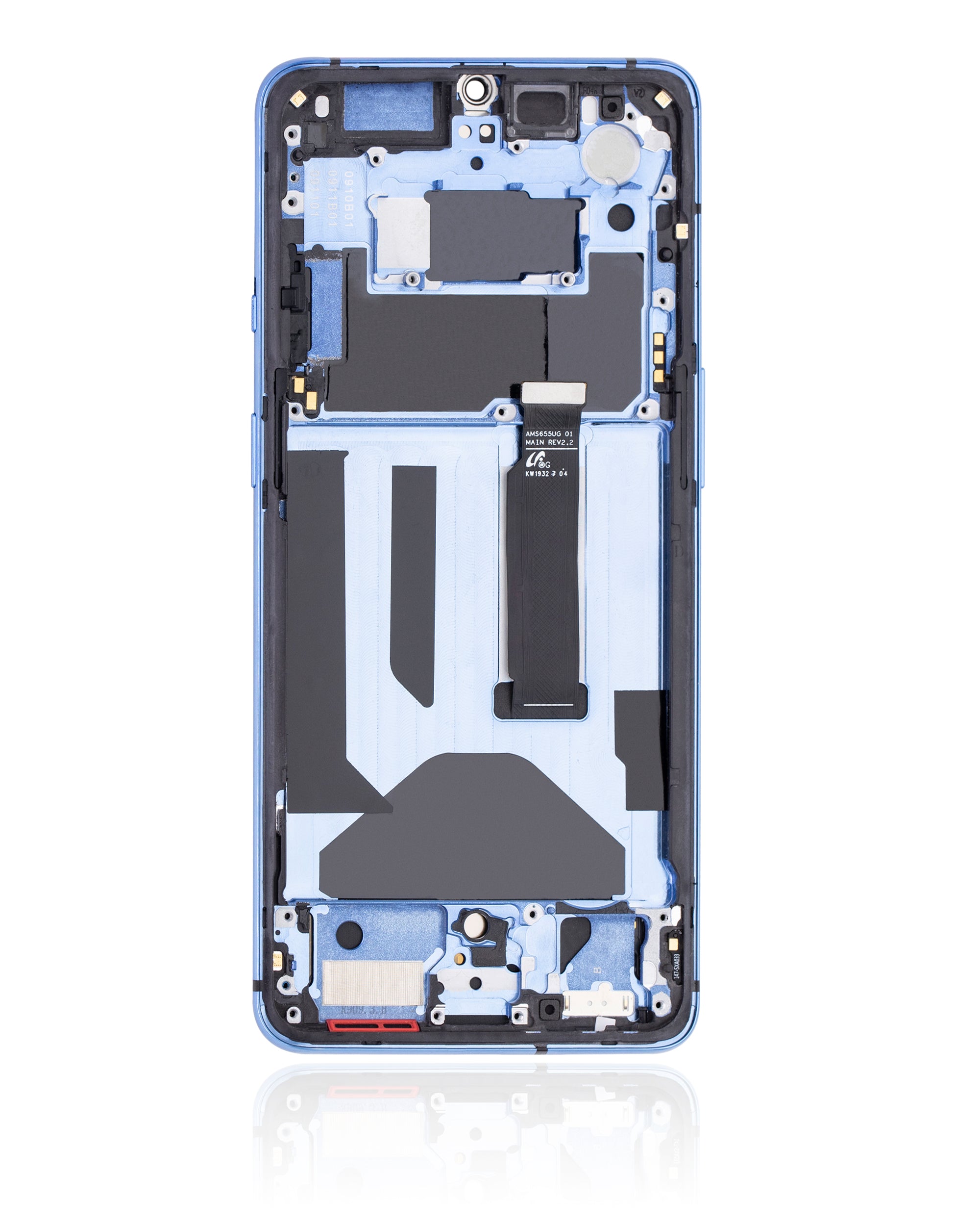 OLED-Display mit Rahmen für OnePlus 7T (Original OEM) (Glacier Blue)