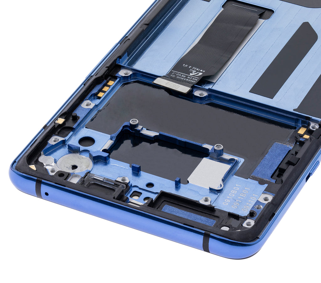 OLED-Display mit Rahmen für OnePlus 7T (Original OEM) (Glacier Blue)