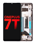 OLED Display with Frame for OnePlus 7T (Aftermarket Plus) (Frosted Silver)