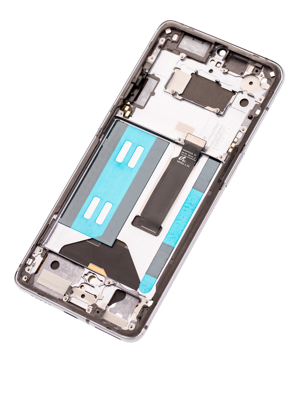 OLED Display with Frame for OnePlus 7T (Aftermarket Plus) (Frosted Silver)