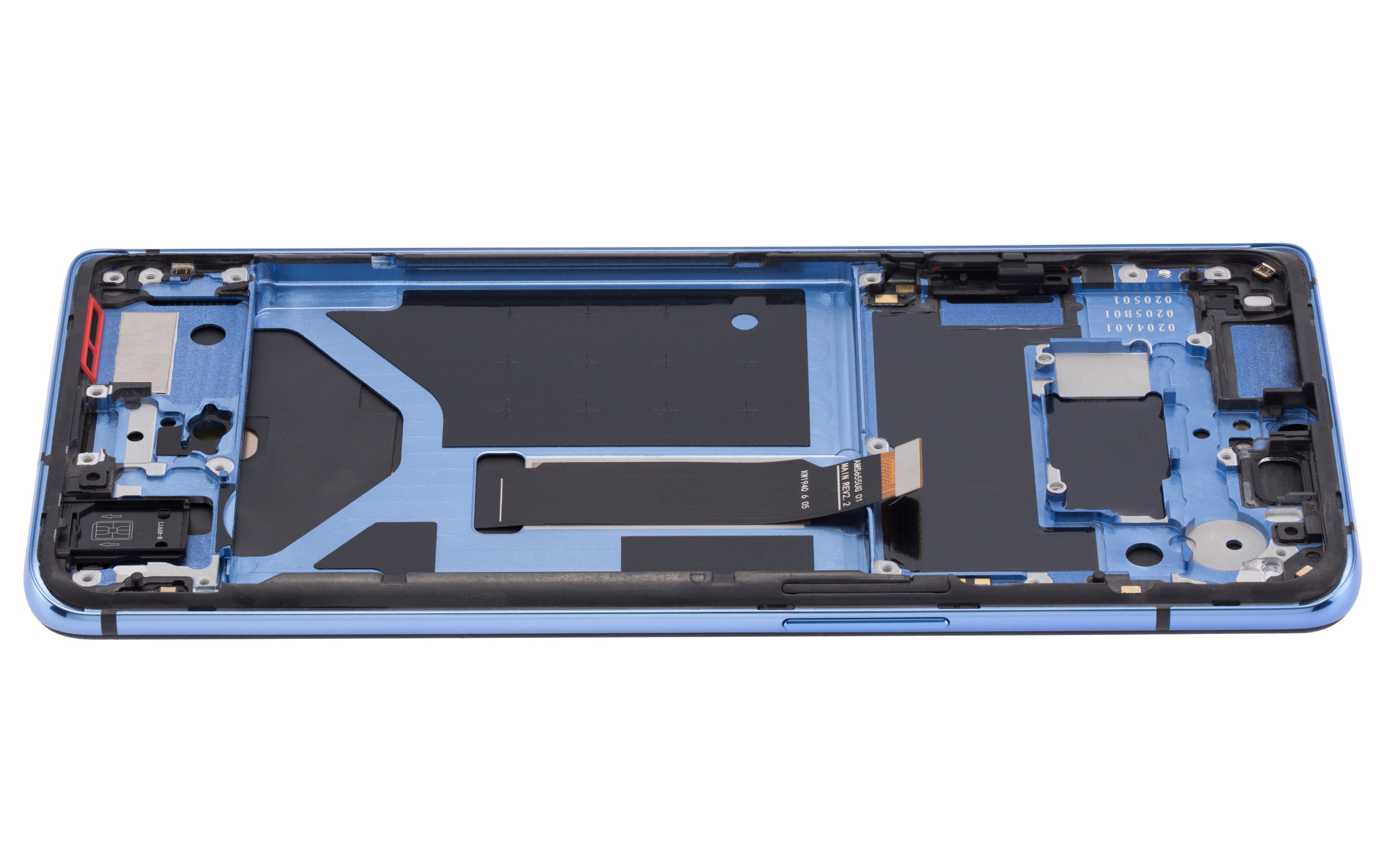 OLED-Display mit Rahmen für OnePlus 7T (Aftermarket Plus) (Glacier Blue)