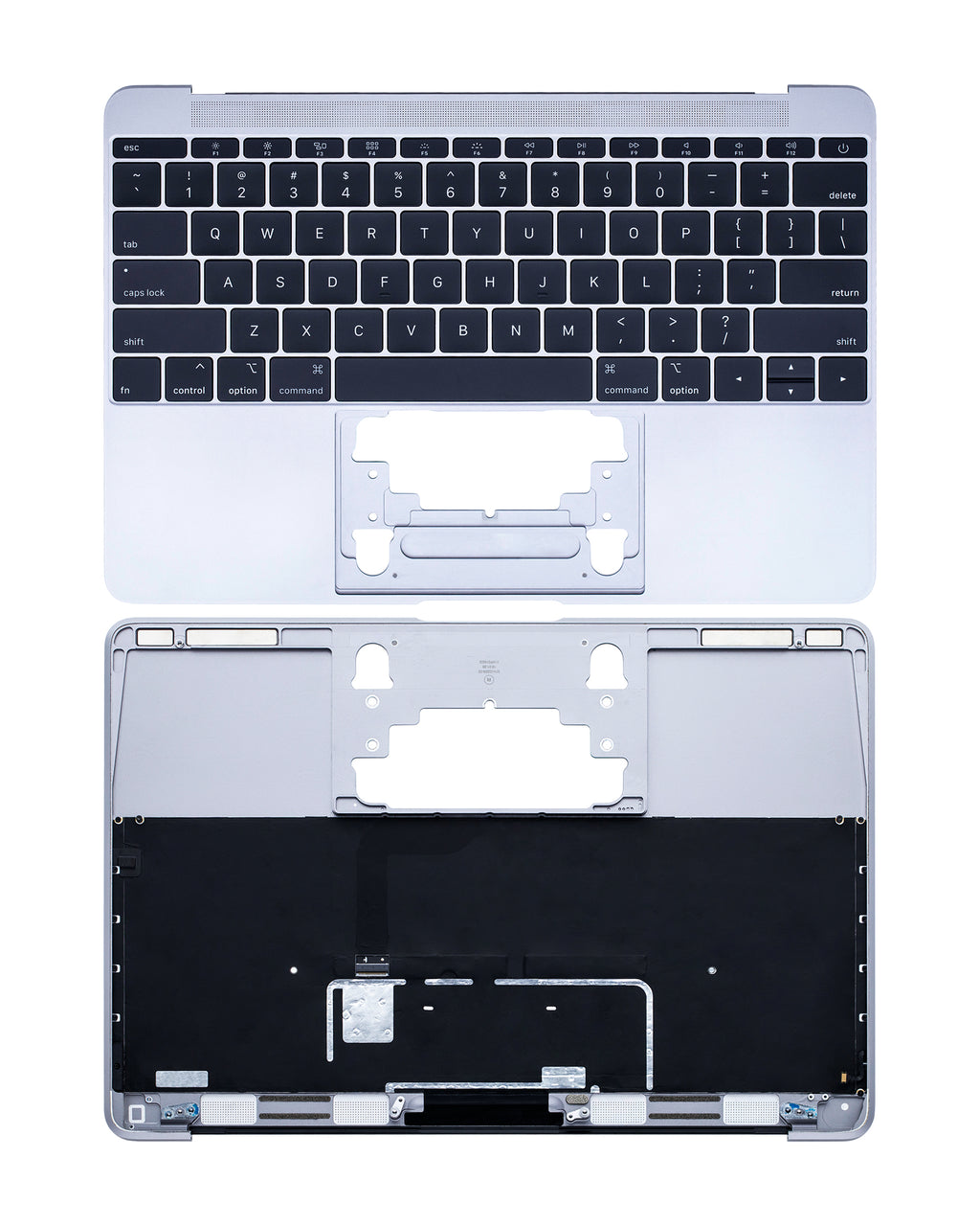 Top Case with Keyboard and Microphone for MacBook 12" A1534 (2015) (US English) (used OEM pull, Grade A) (Space Gray)