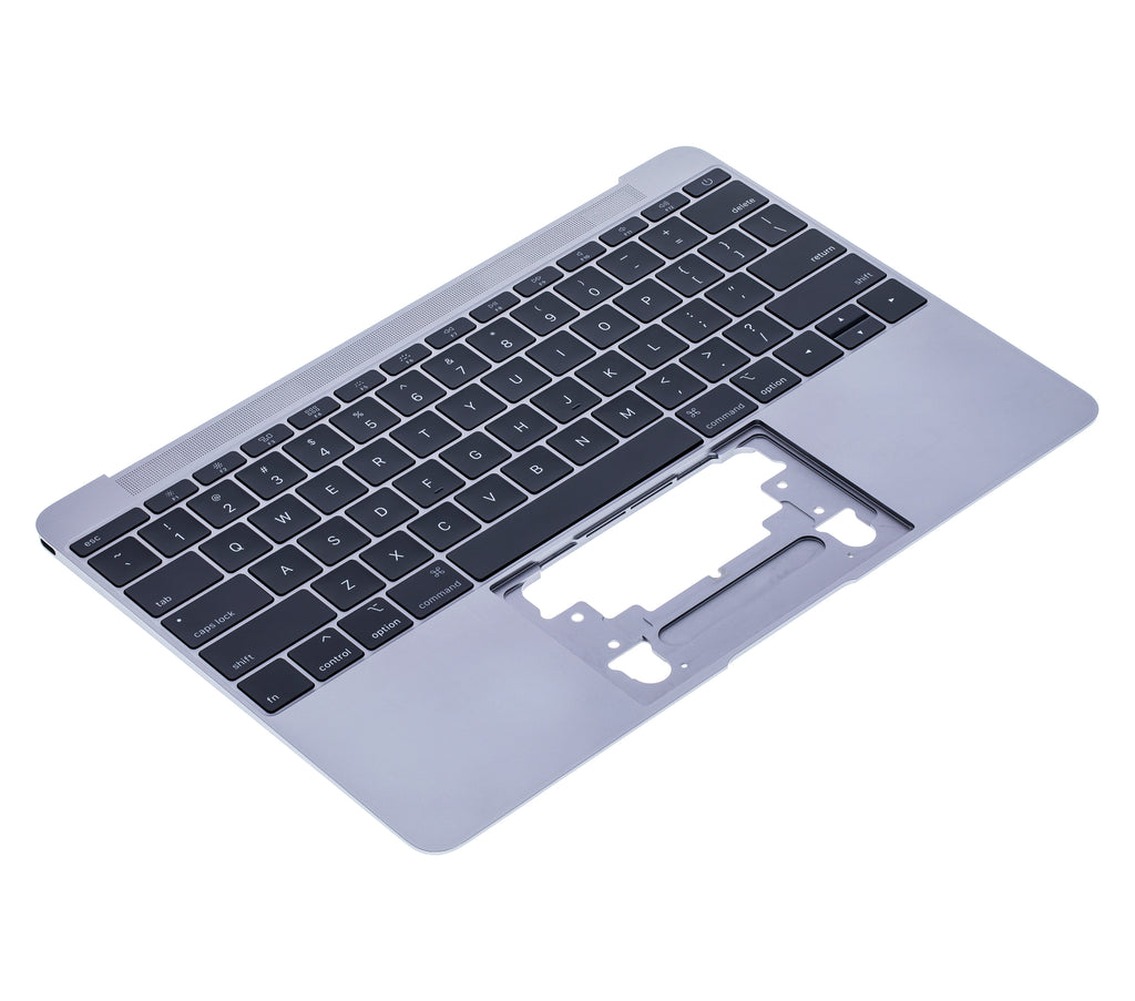 Top Case with Keyboard and Microphone for MacBook 12" A1534 (2015) (US English) (used OEM pull, Grade A) (Space Gray)
