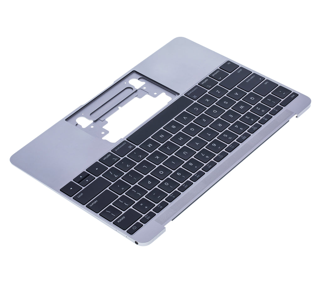 Top Case with Keyboard and Microphone for MacBook 12" A1534 (2015) (US English) (used OEM pull, Grade A) (Space Gray)