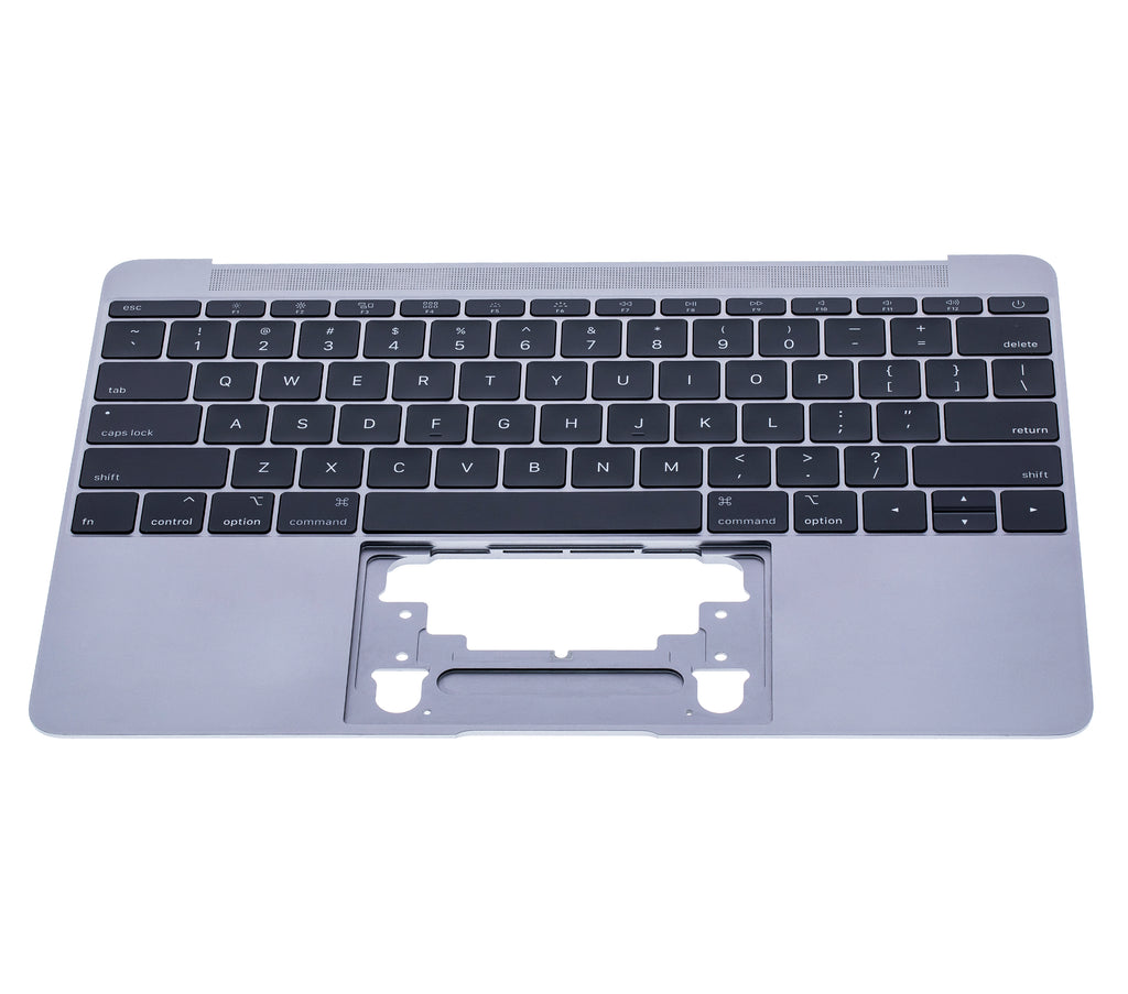 Top Case with Keyboard and Microphone for MacBook 12" A1534 (2015) (US English) (used OEM pull, Grade A) (Space Gray)