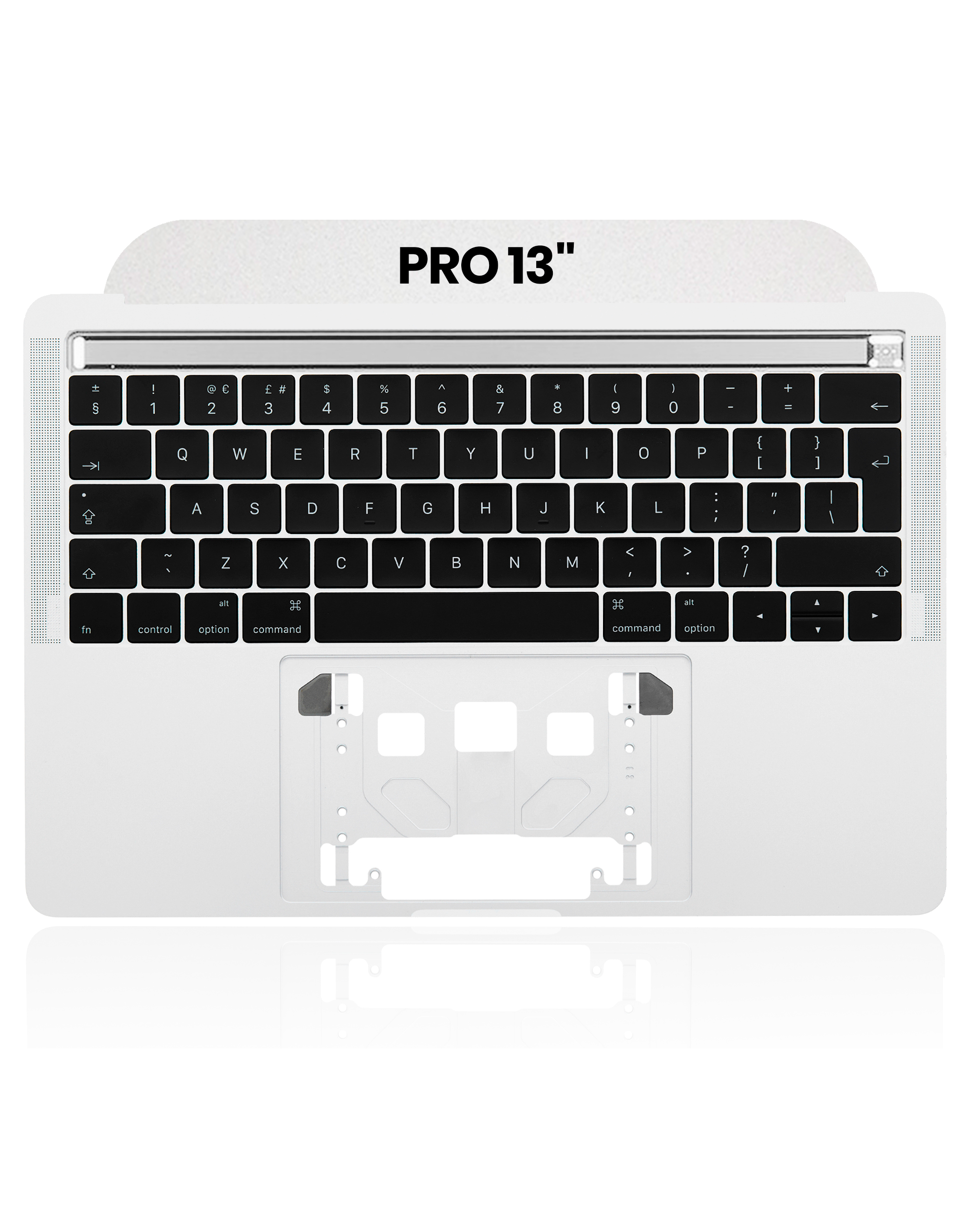 Gebrauchtes Top Case mit Tastatur für MacBook Pro 13" A1706 OEM-Qualität A Silbe