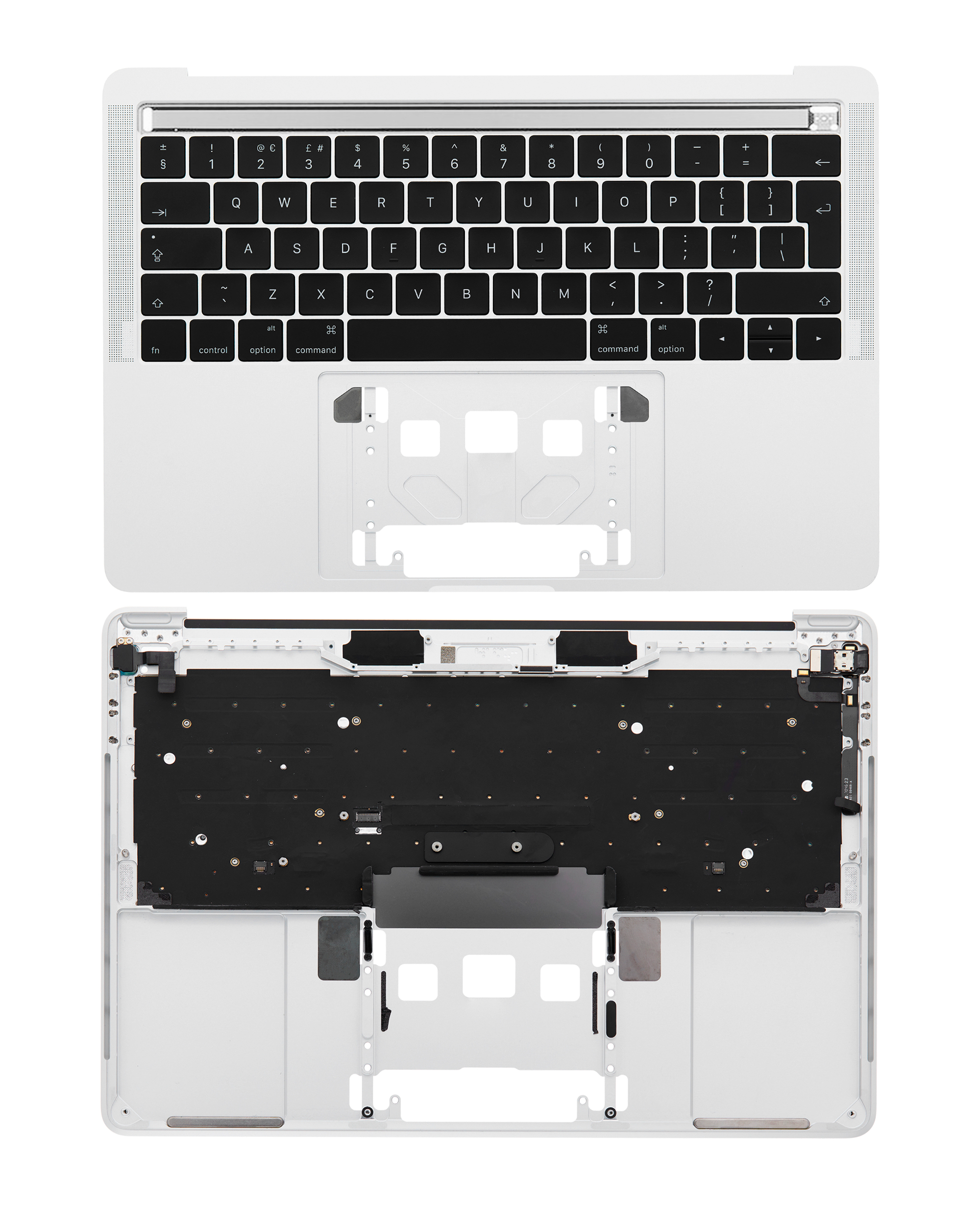 Gebrauchtes Top Case mit Tastatur für MacBook Pro 13" A1706 OEM-Qualität A Silbe