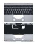 Top Case m. Tastatur Mikrofon für MacBook 12" A1534 (2016-17) Space Grau UK OEM