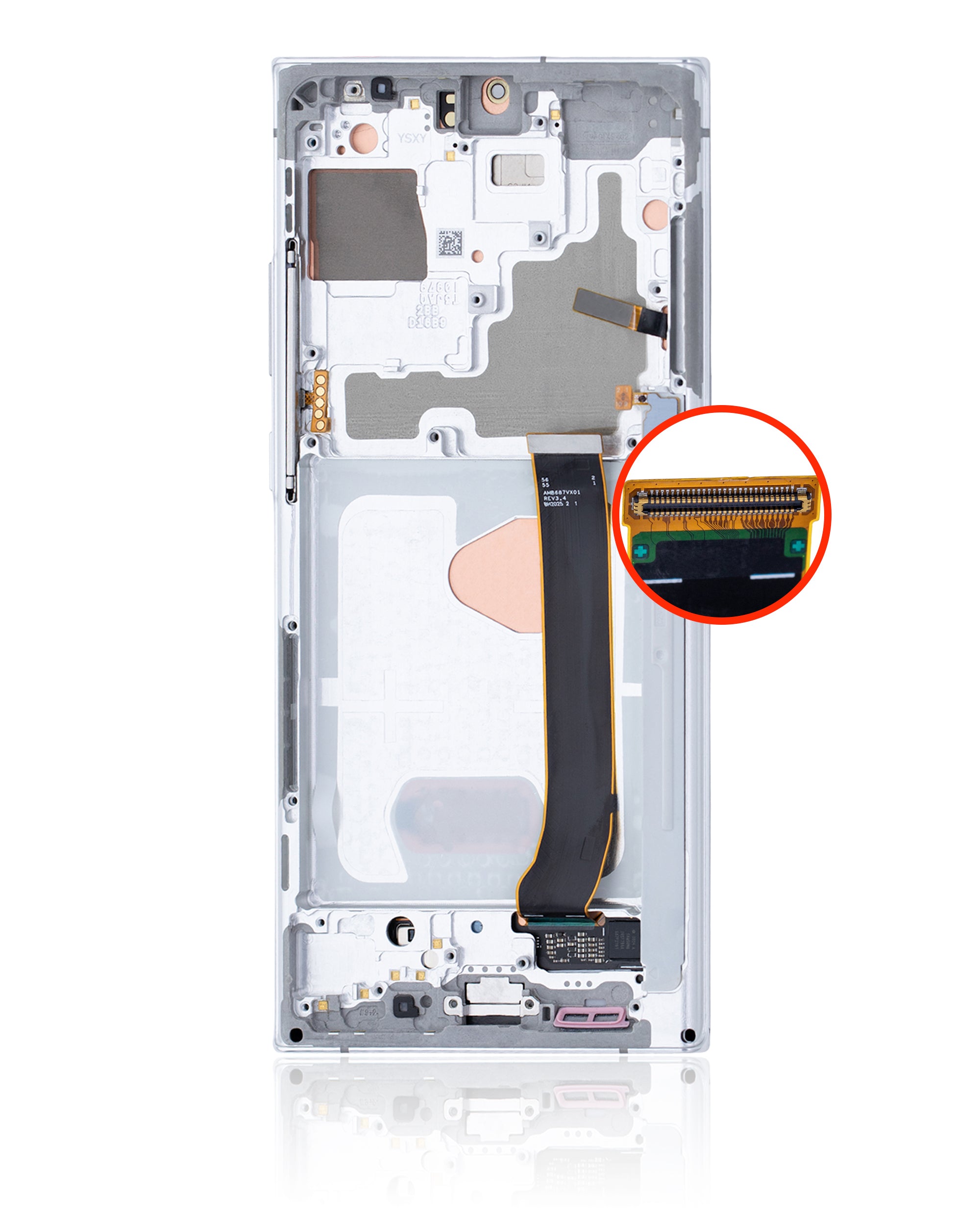 OLED Display with Frame for Samsung Galaxy Note 20 Ultra 5G (Refurbished) (Mystic White)