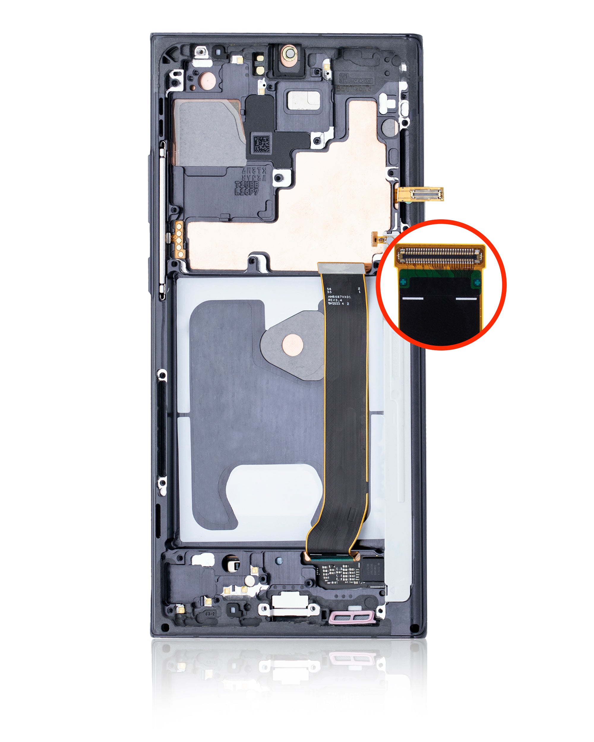 OLED-Display mit Rahmen Samsung Galaxy Note 20 Ultra Refurbished Mystic Black