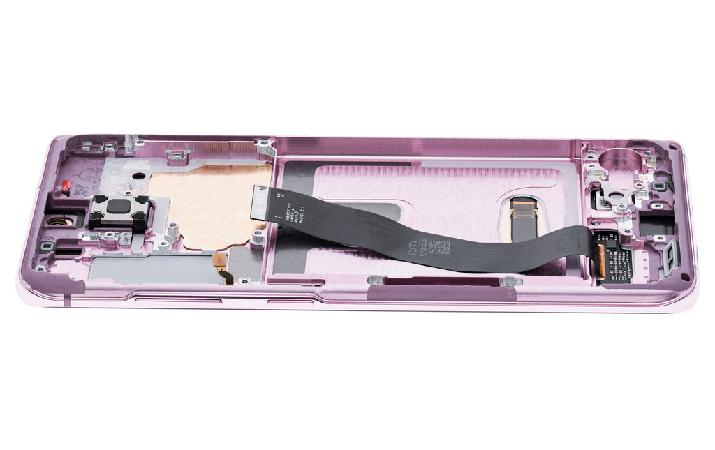 OLED-Display mit Rahmen für Samsung Galaxy S20 5G (Verizon 5G UW Frame Only) (gebrauchter OEM-Ausbau, Qualität B/C) (Cloud Pink)