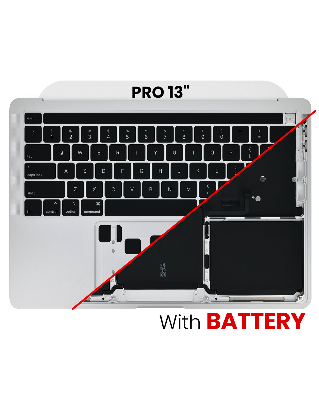 Topcase mit Akku US-Tastatur MacBook Pro 13 A2338 Silber OEM A