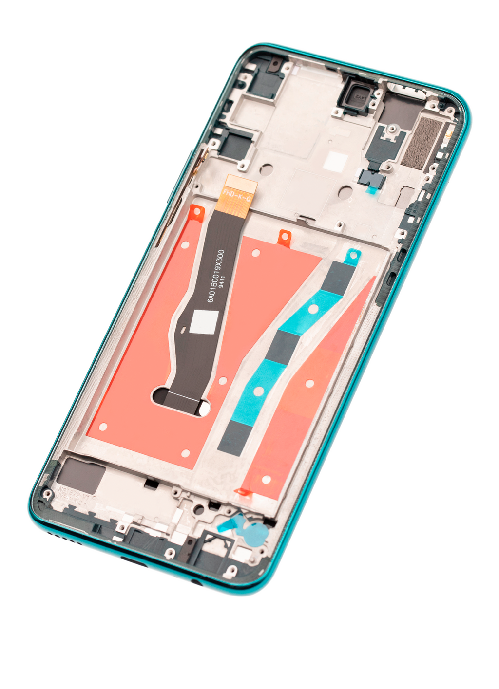 LCD mit Rahmen für Huawei Y9 Prime (2019) (Refurbished) (Emerald Green)
