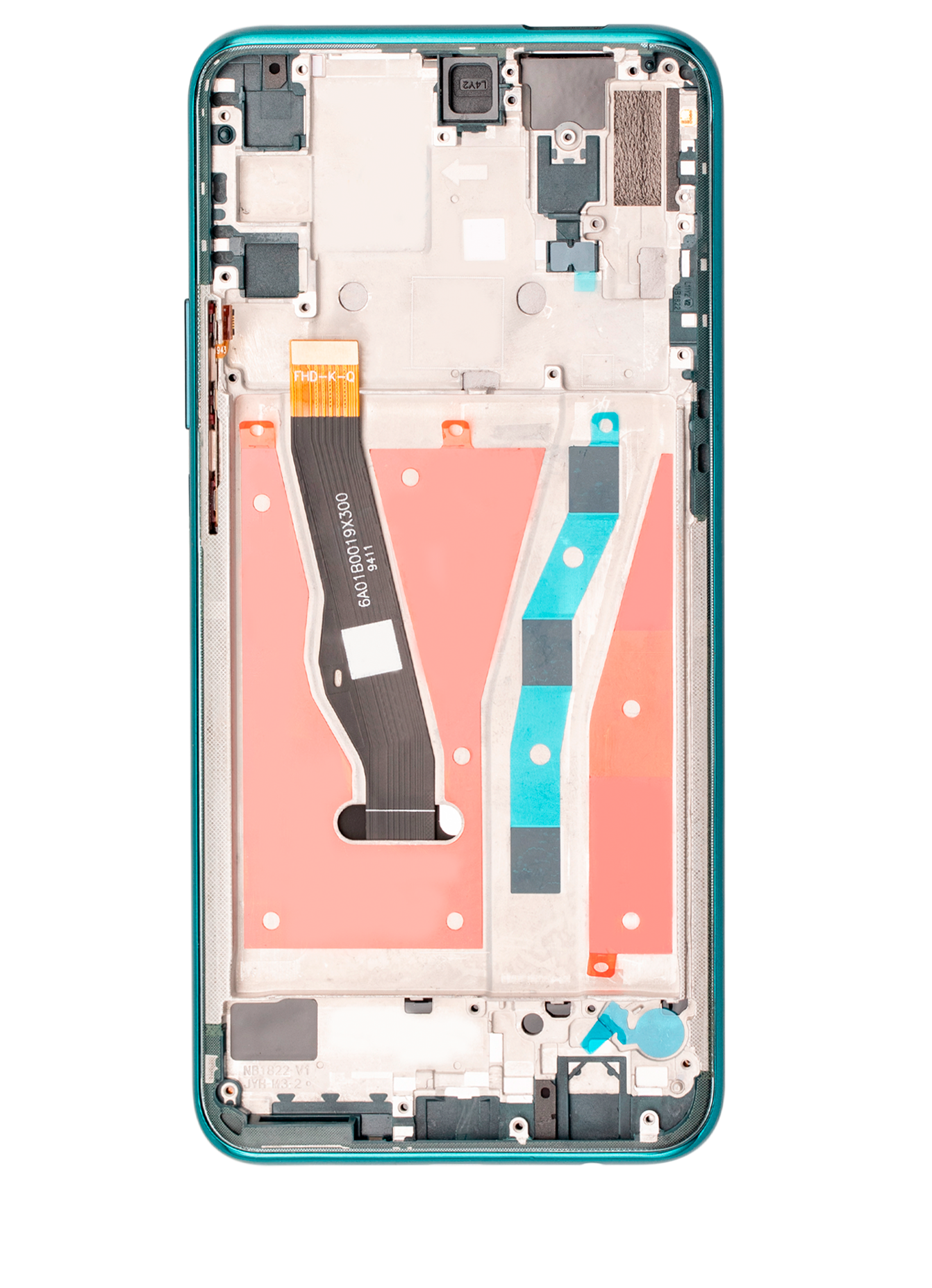LCD mit Rahmen für Huawei Y9 Prime (2019) (Refurbished) (Emerald Green)