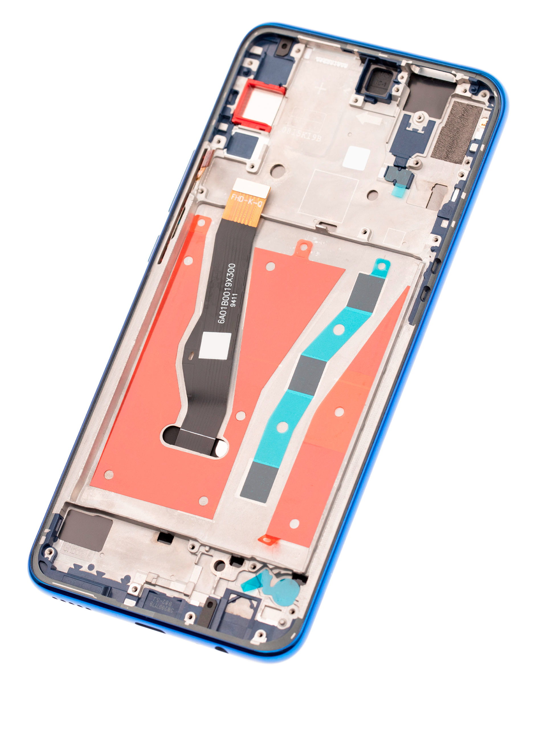 LCD-Display mit Rahmen für Huawei Y9 Prime (2019) (Refurbished) (Sapphire Blue)
