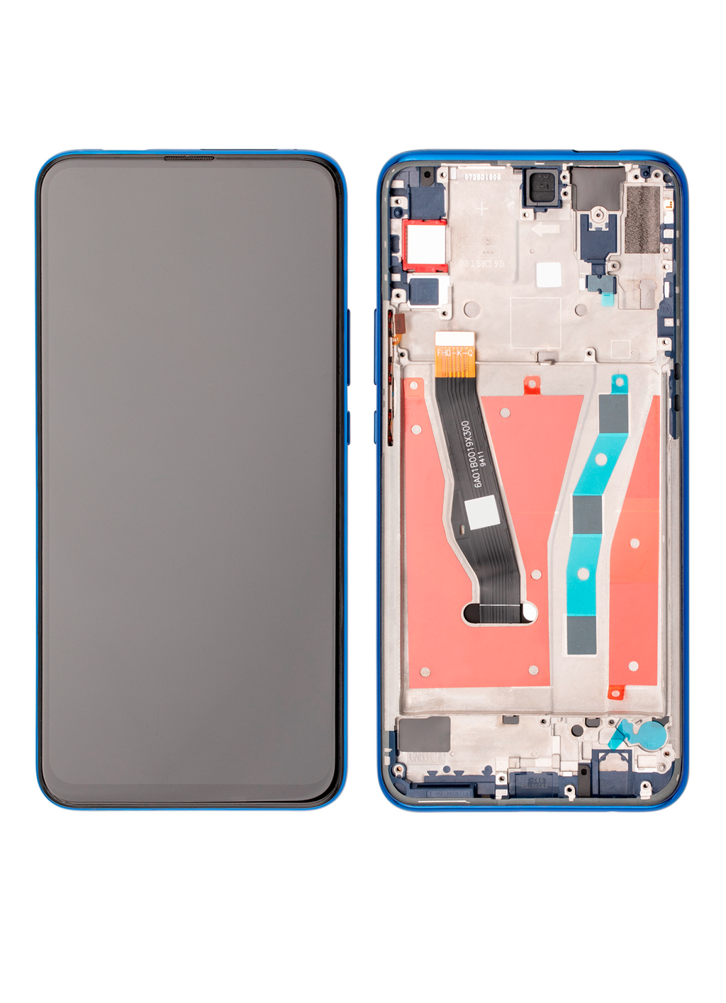 LCD-Display mit Rahmen für Huawei Y9 Prime (2019) (Refurbished) (Sapphire Blue)