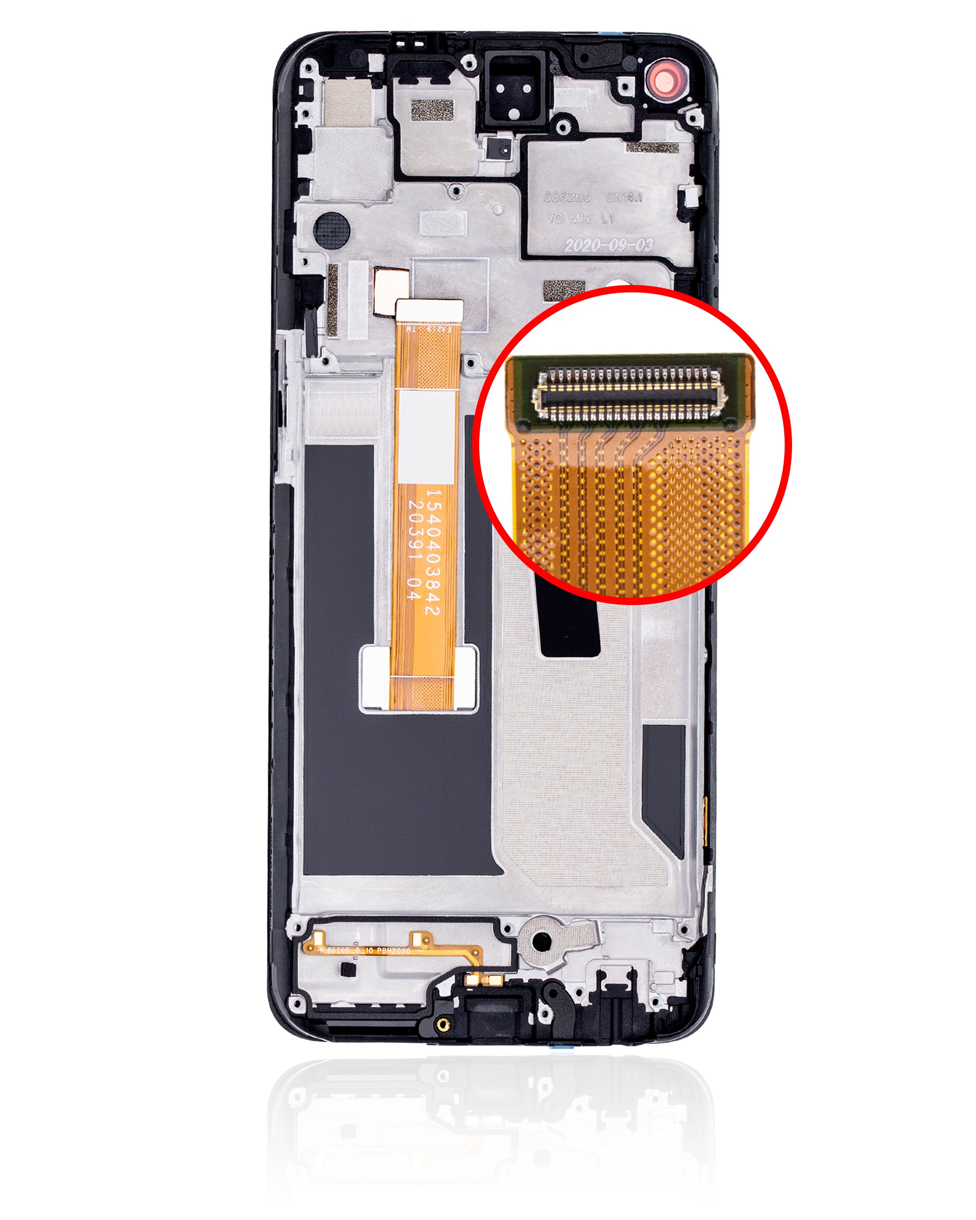 LCD-Display mit Rahmen für OnePlus Nord N10 5G (Refurbished) (Midnight Ice)