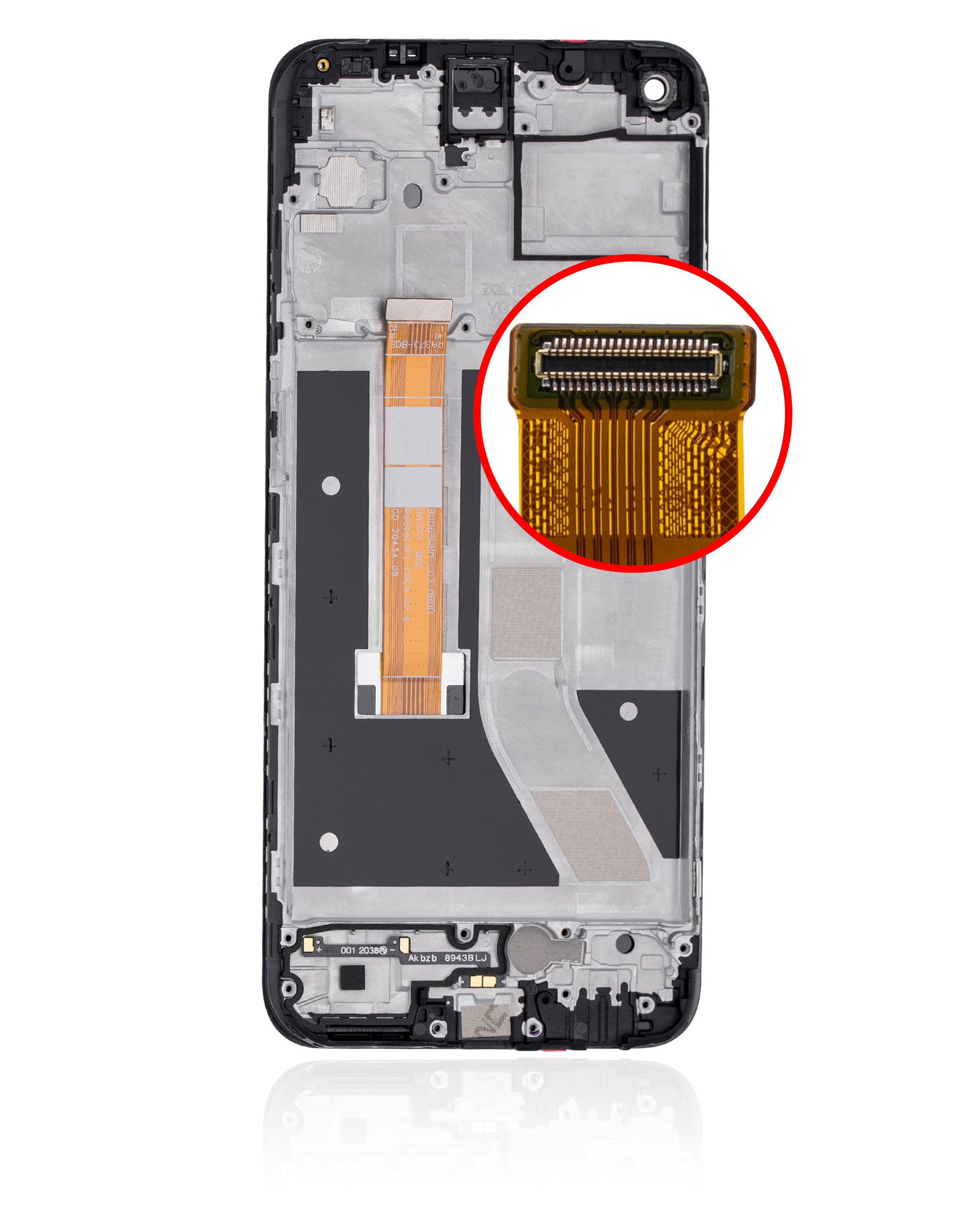 LCD Display with Frame for OnePlus Nord N100 (Refurbished) (Black)