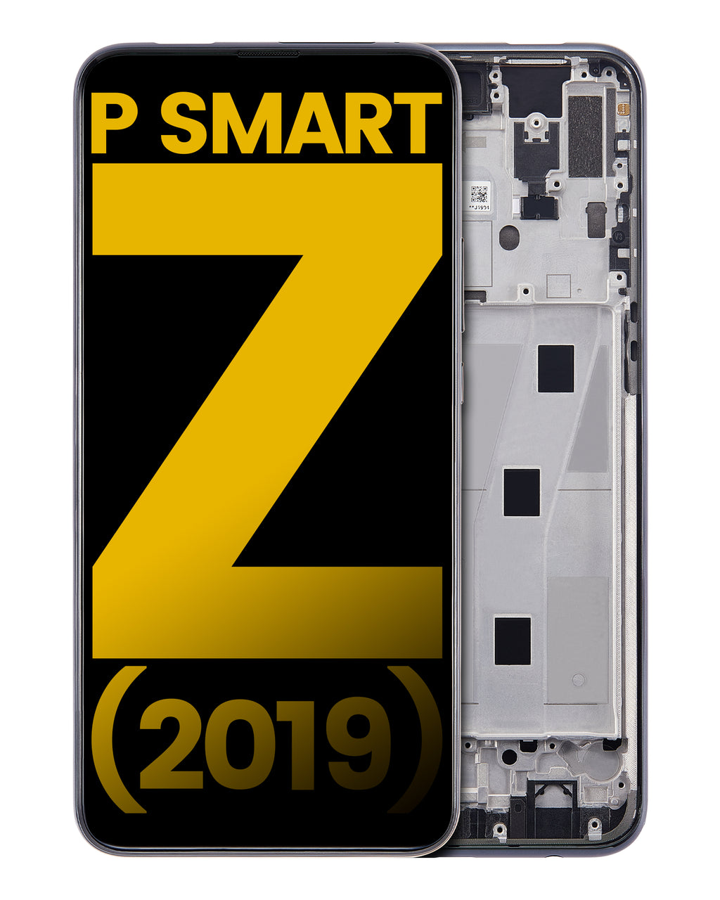 LCD-Display mit Rahmen für Huawei P Smart Z (2019) (Refurb.) (Midnight Schwarz)