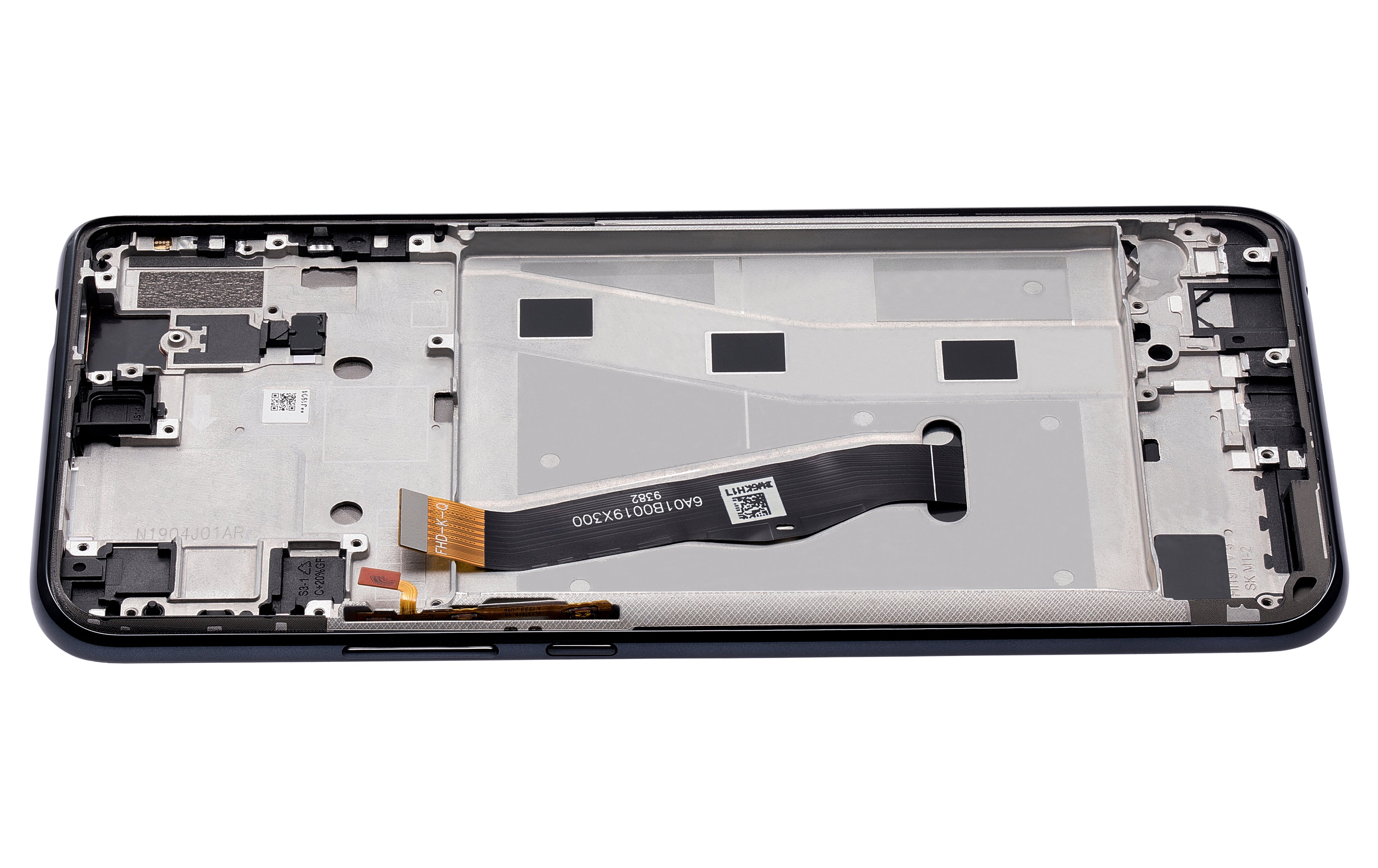 LCD-Display mit Rahmen für Huawei P Smart Z (2019) (Refurb.) (Midnight Schwarz)