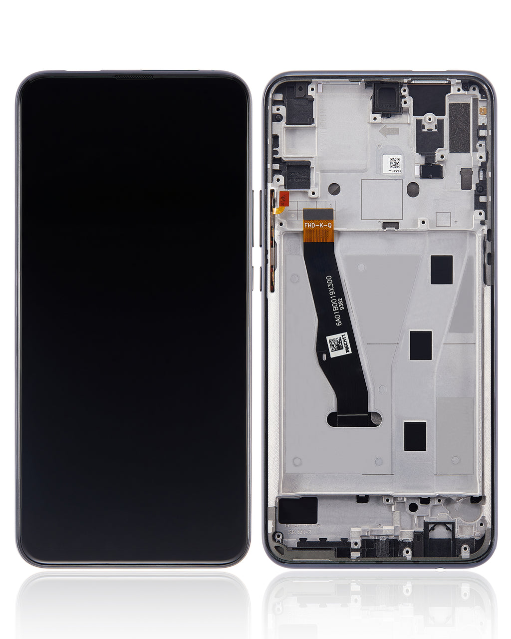 LCD-Display mit Rahmen für Huawei P Smart Z (2019) (Refurb.) (Midnight Schwarz)