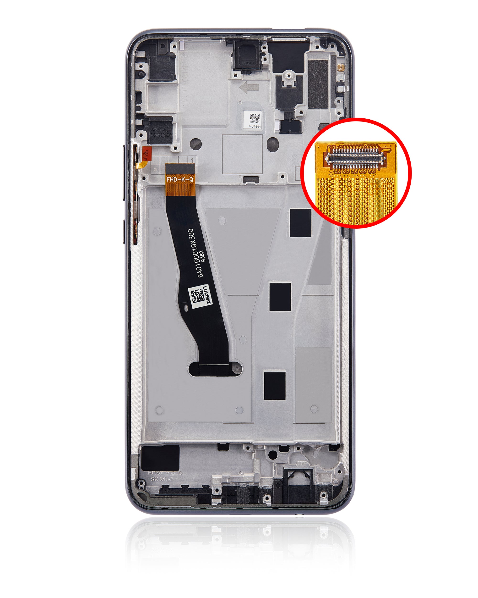 LCD-Display mit Rahmen für Huawei P Smart Z (2019) (Refurb.) (Midnight Schwarz)
