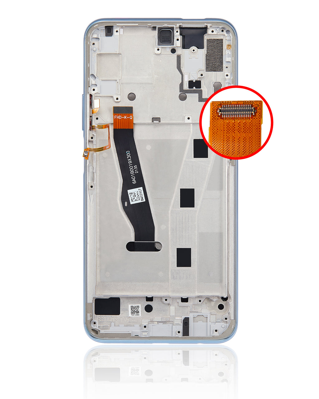 LCD-Display mit Rahmen für Huawei P Smart Pro (Refurbished) (Breathing Crystal)