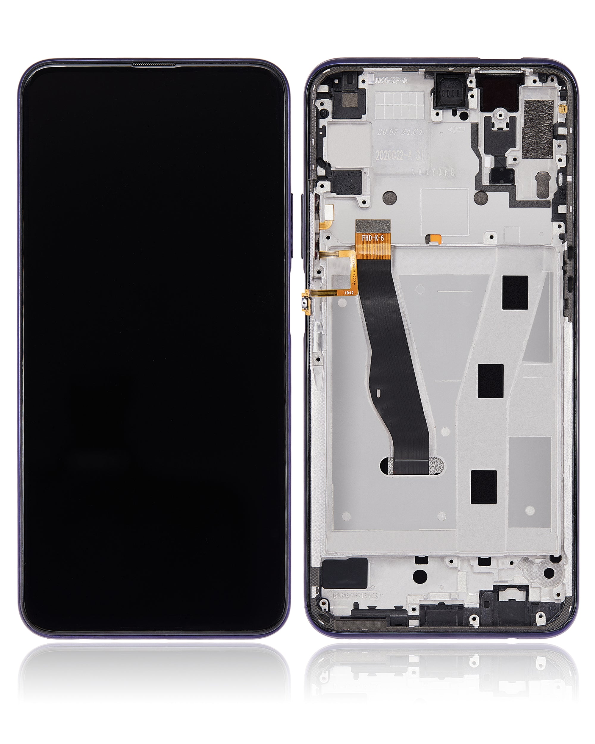 LCD Display with Frame for Huawei Y9s (2019) Refurbished Phantom Purple