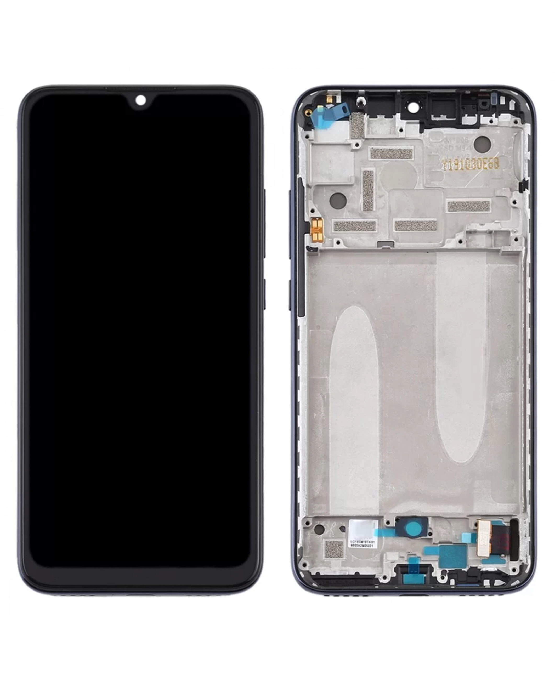 OLED-Display mit Rahmen für Xiaomi Mi A3 (Refurbished) (Schwarz)
