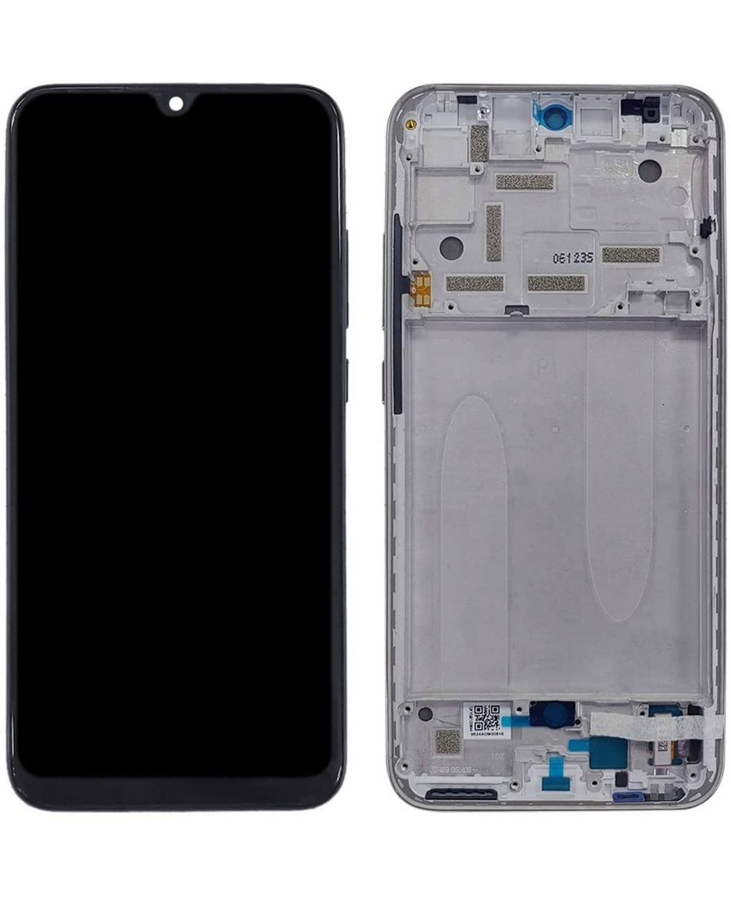 OLED-Display mit Rahmen für Xiaomi Mi A3 (Refurbished) (Silber)