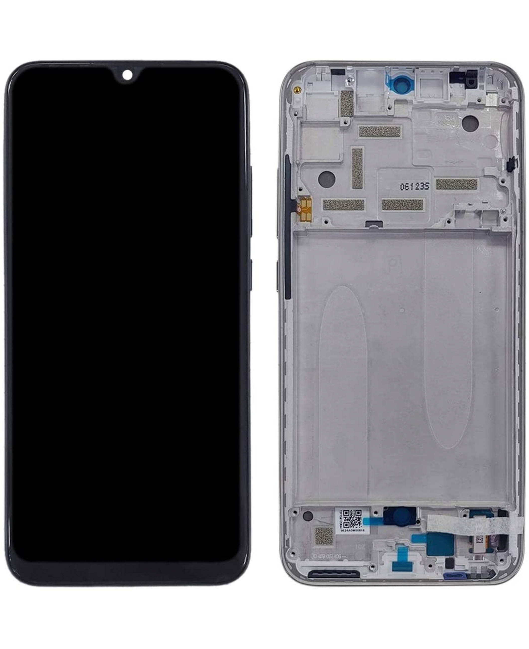 OLED-Display mit Rahmen für Xiaomi Mi A3 (Refurbished) (Silber)