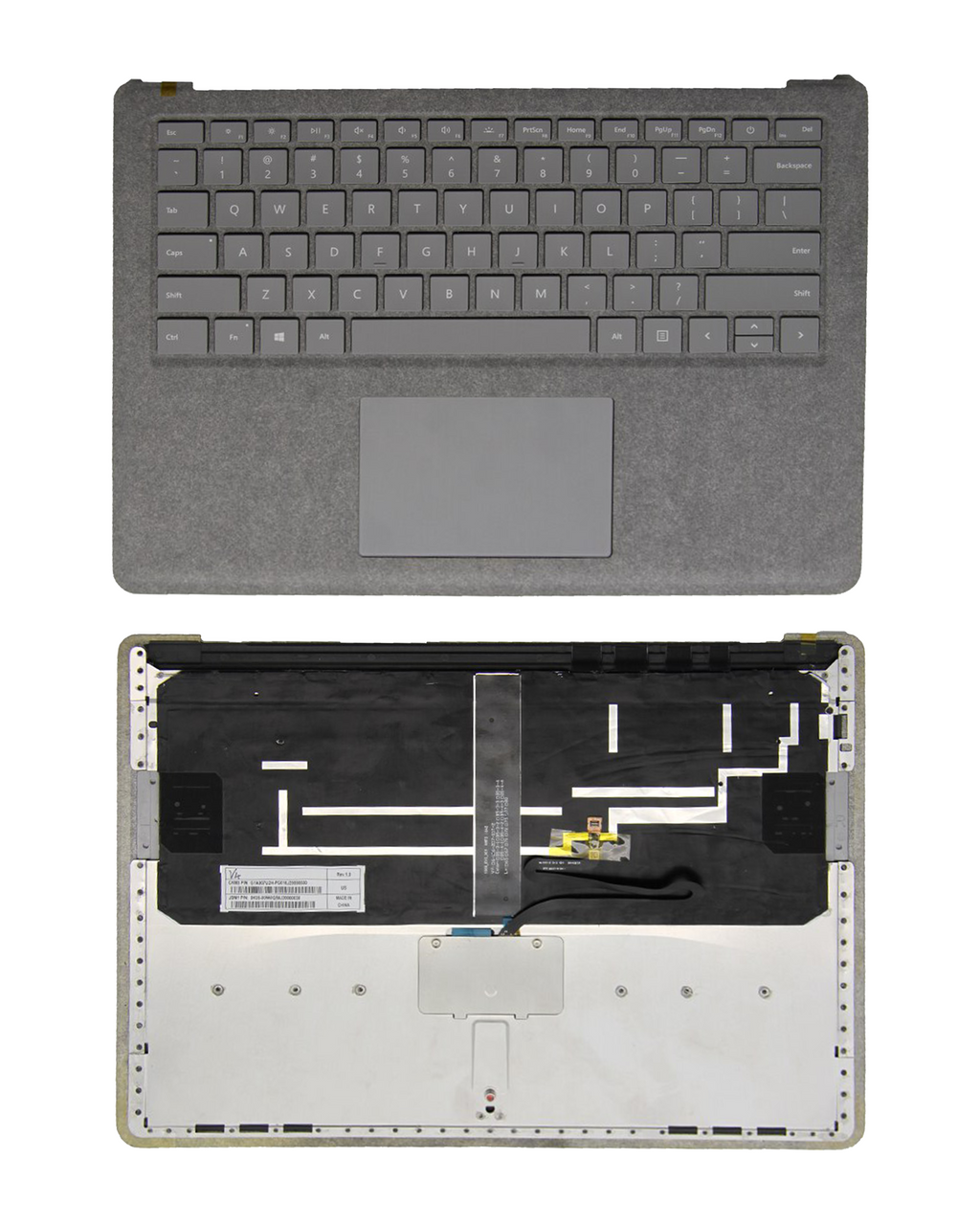 Top Case + Tastatur Microsoft Surface Laptop 3 13.5 Grau Qualität C
