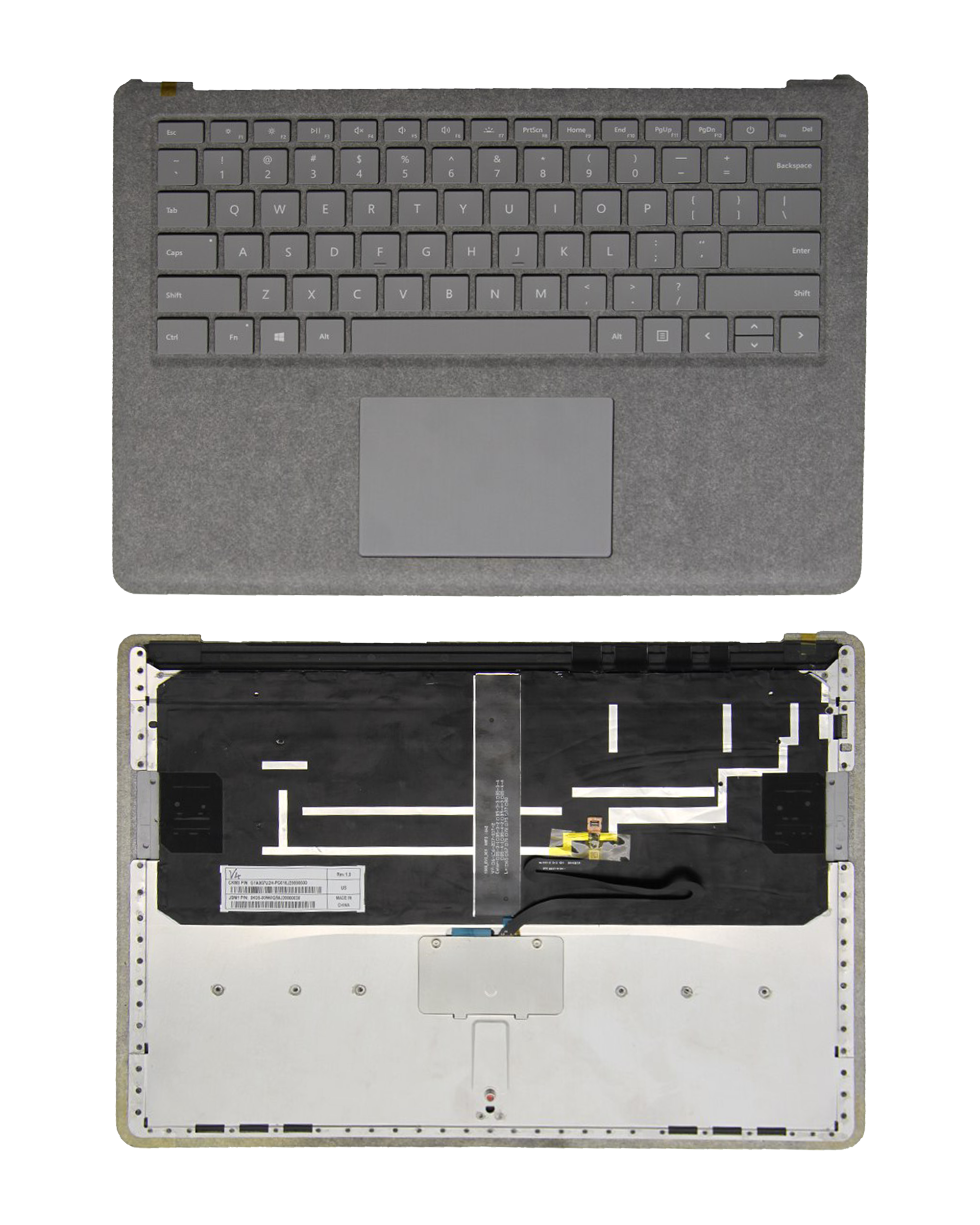 Top Case + Tastatur Microsoft Surface Laptop 3 13.5 Grau Qualität C