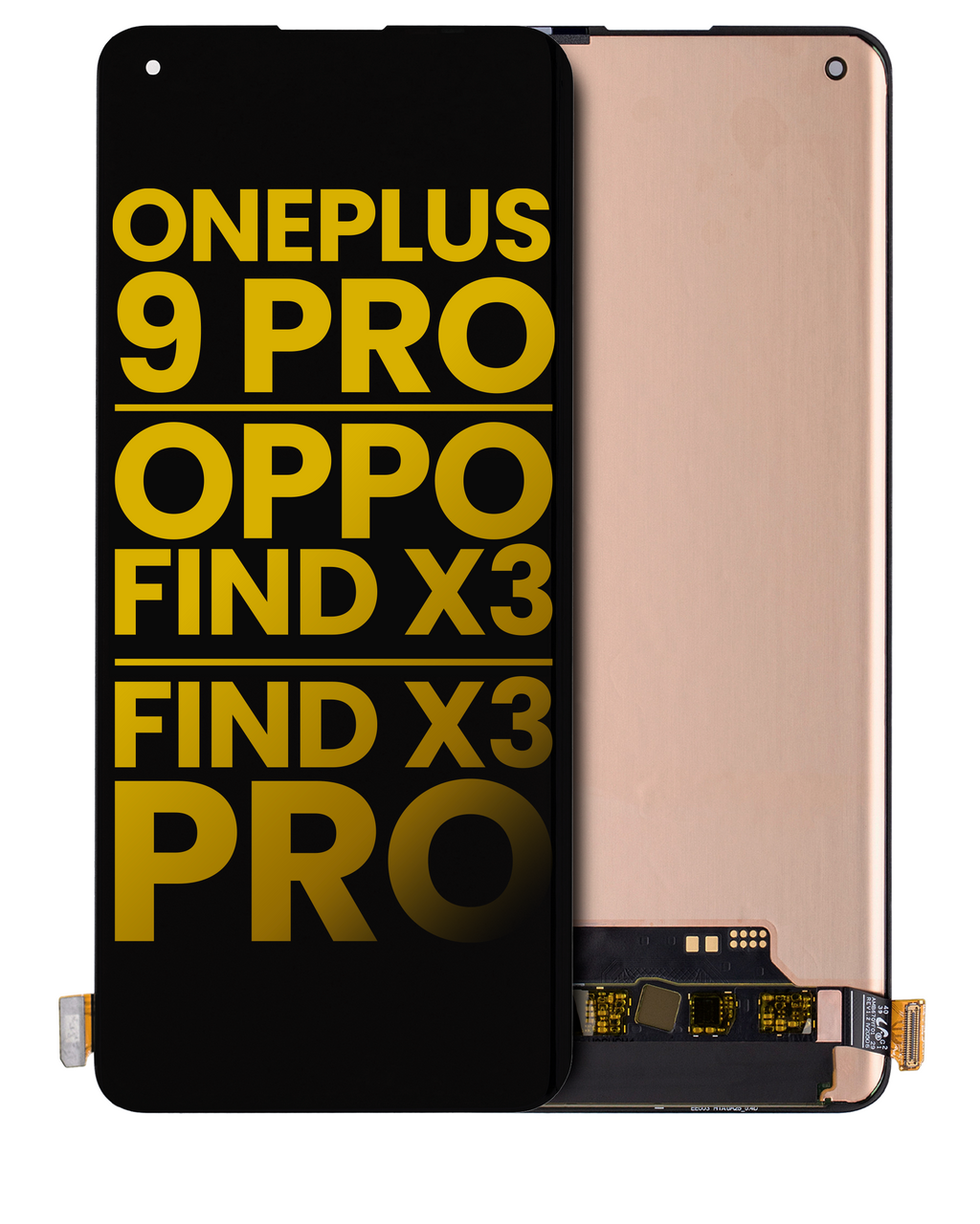 OLED ohne Rahmen für OnePlus 9 Pro / OPPO Find X3/Pro (Refurbished, alle Farben)