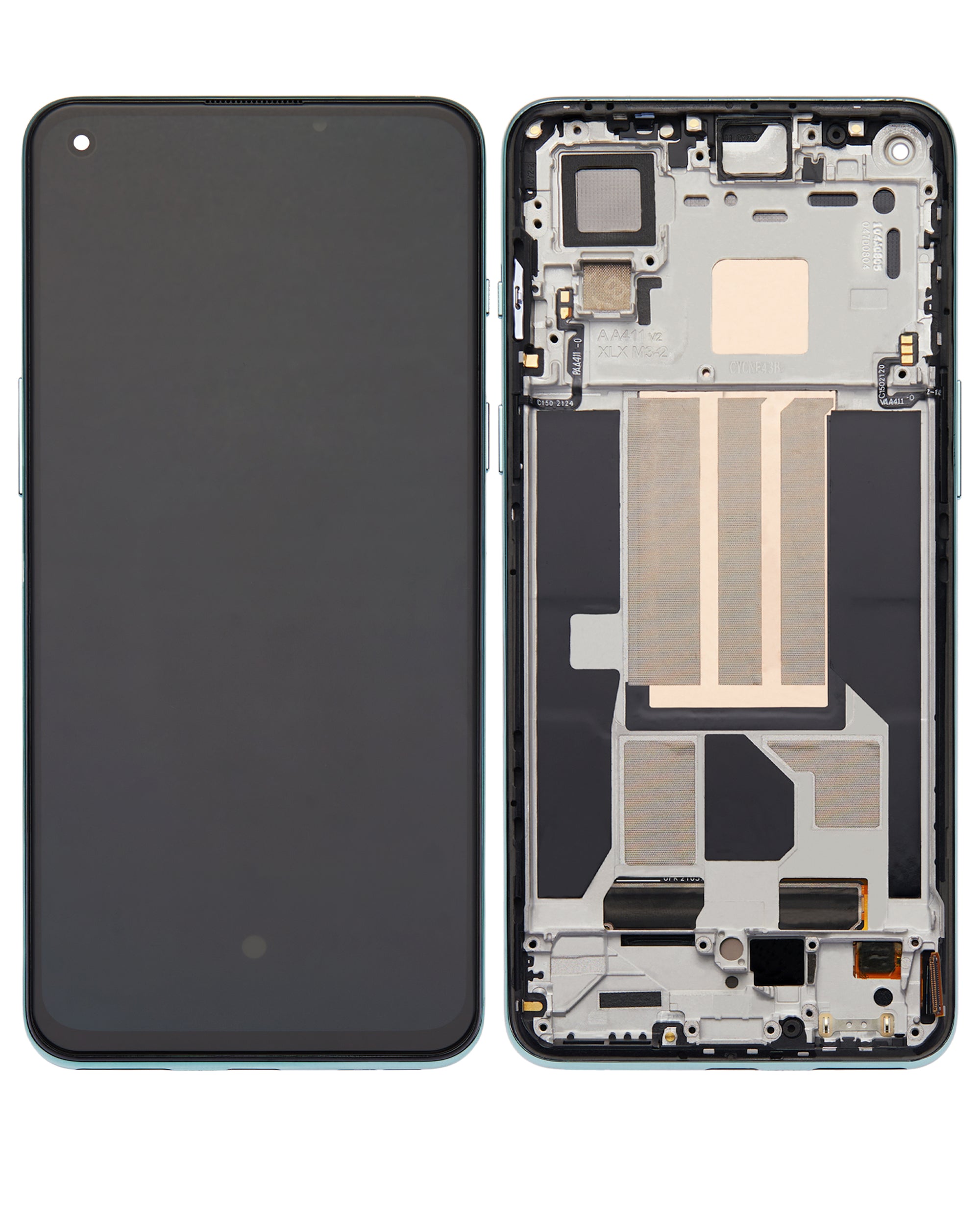 OLED Display with Frame for OnePlus Nord 2 5G (Refurbished) (Green Wood)